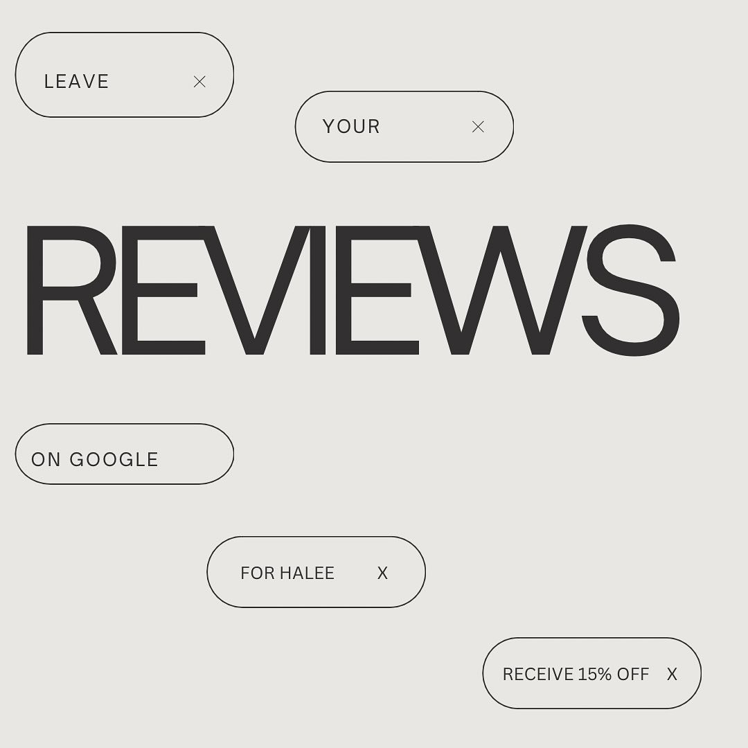 Leave me a google review and receive 15% any of your next service with me!

New and existing clients ! 

Will run through until 5/28 

That&rsquo;s all you have to do :)