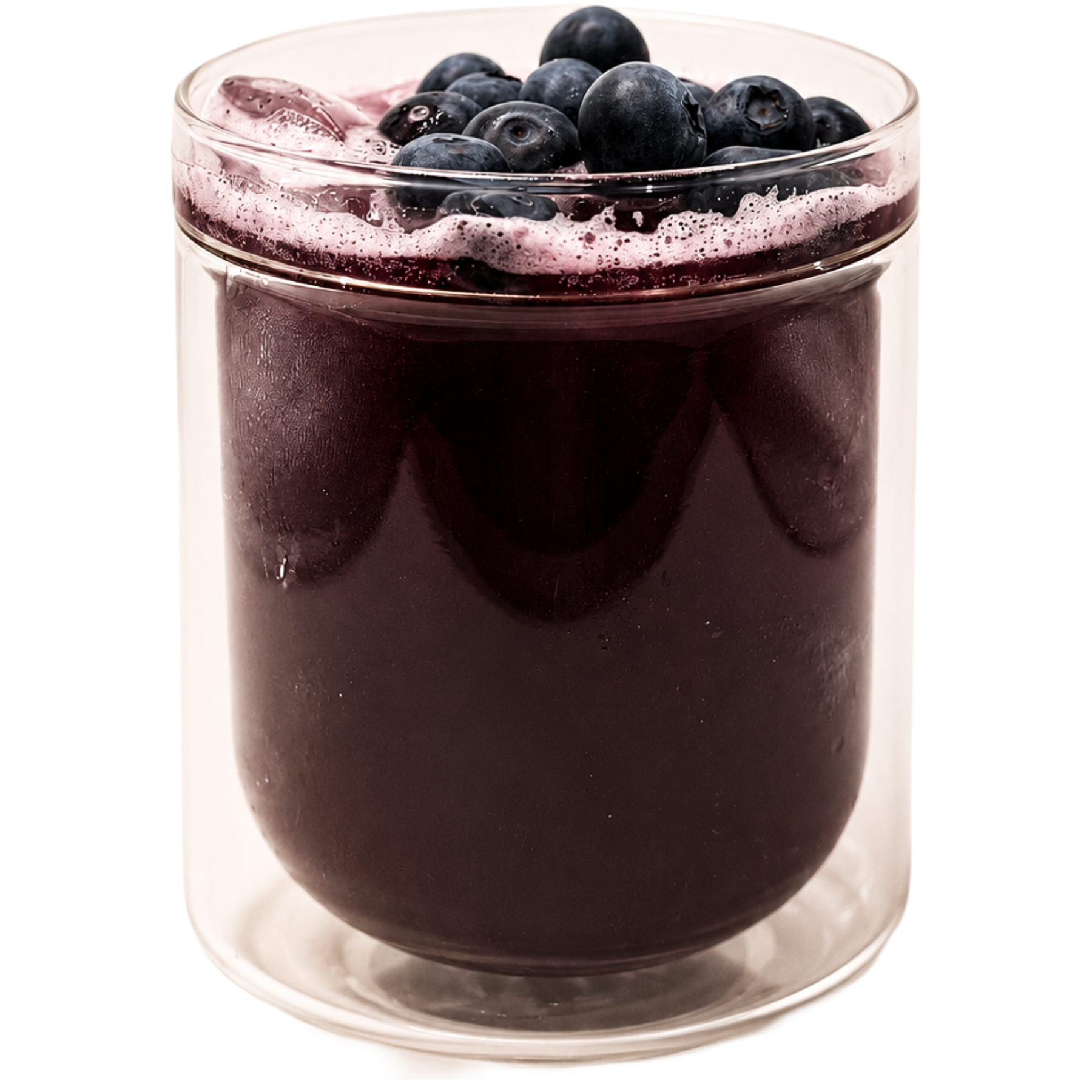 blueberry lemonade garnished with blueberries