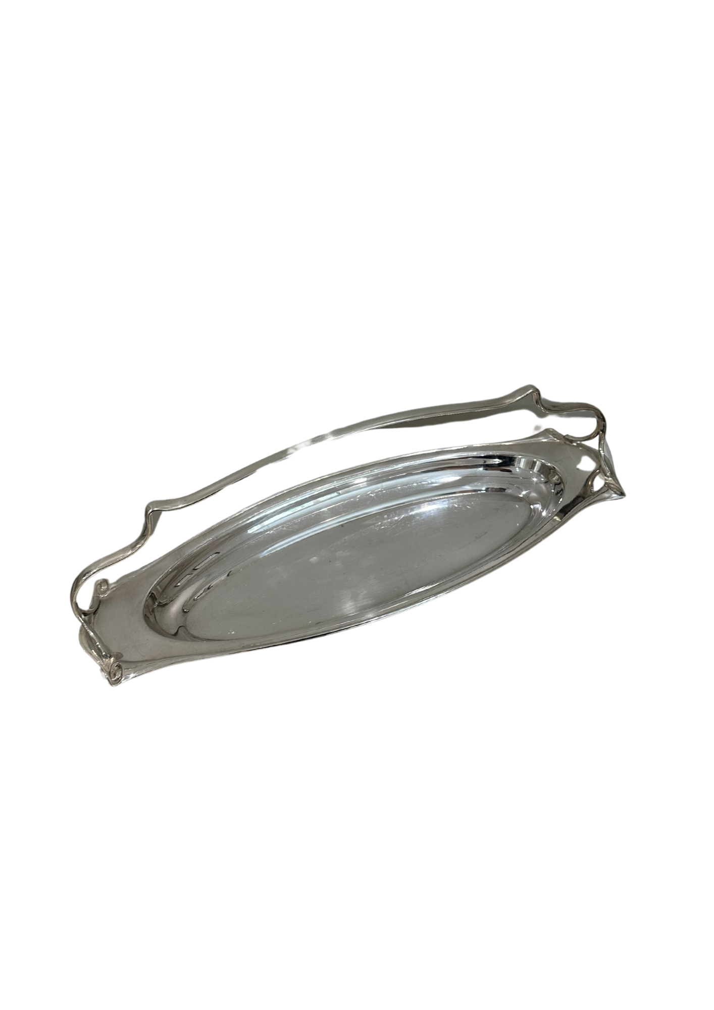 Rectangular Silver Platter with Handle