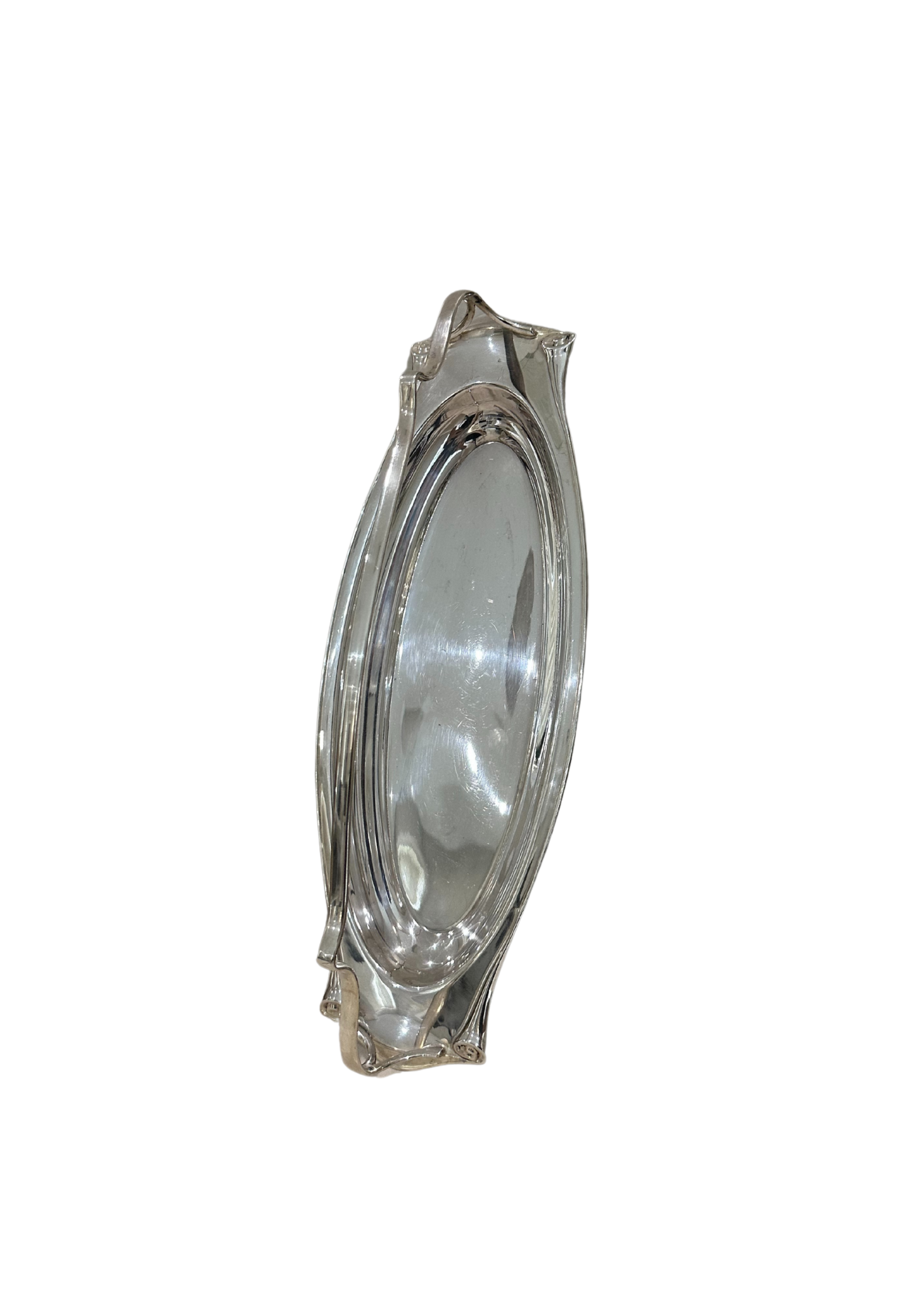 Rectangular Silver Platter with Handle