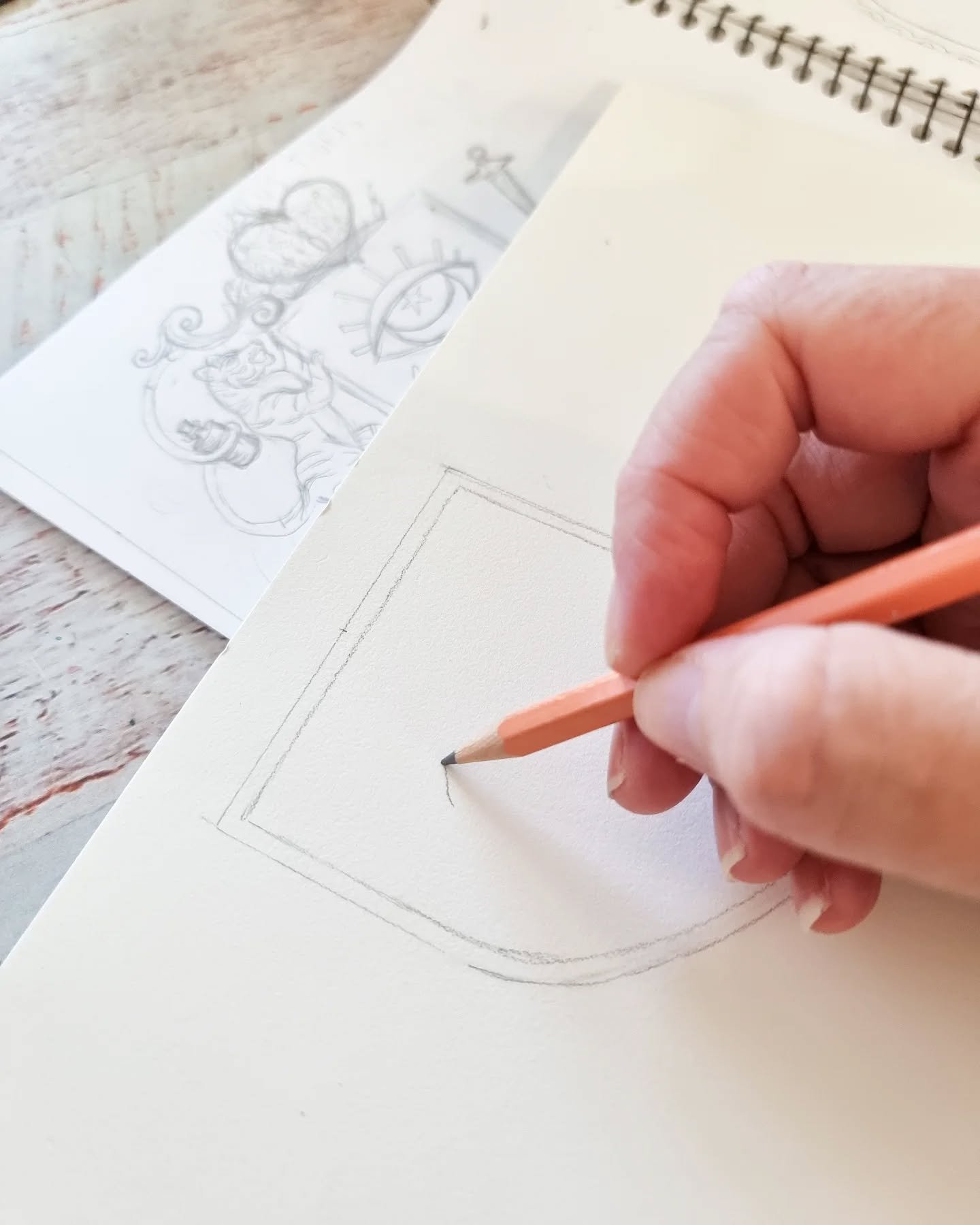 ❤️SKETCH❤️

Every emblem I create, every invitation, and every pattern starts with a sketch. Often, it is a hot mess. Often, it changes 4 or 5 times. Often, it never gets to the painted stage. But what it is is a collection of thoughts and ideas, and