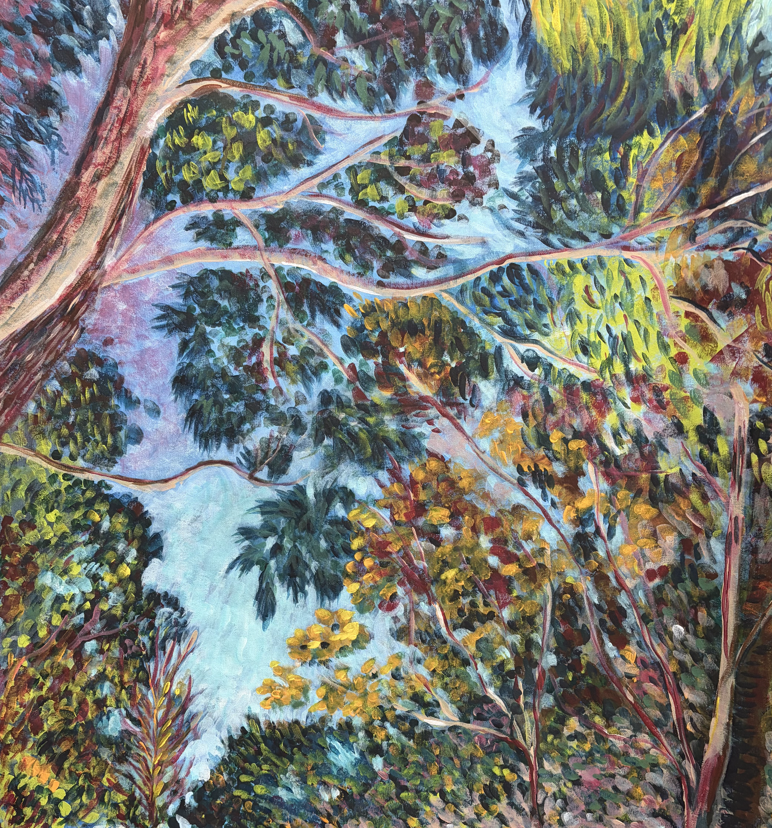 Beneath the Gums (Acrylic on canvas), 91 cm x 91 cm