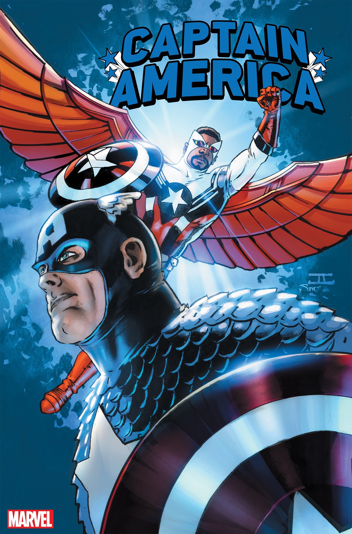CAPTAIN AMERICA 750 JOHN CASSADAY BLUE VARIANT