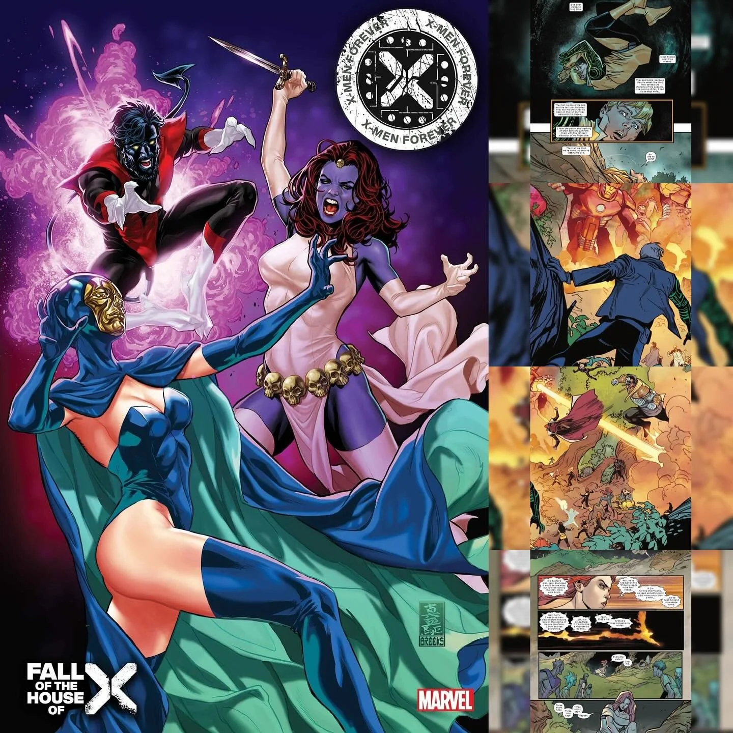 Check out these preview pages from next week&rsquo;s X-MEN FOREVER #3 by @kierongillen &amp; @lucamaresca 

Now&hellip; War in Krakoa! A hunt in the White Hot Room! And a heartwarming family reunion (by which we mean &ldquo;possibly involving setting