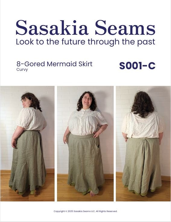 S-001-C 8 Gored Mermaid Skirt Sizes 55-60