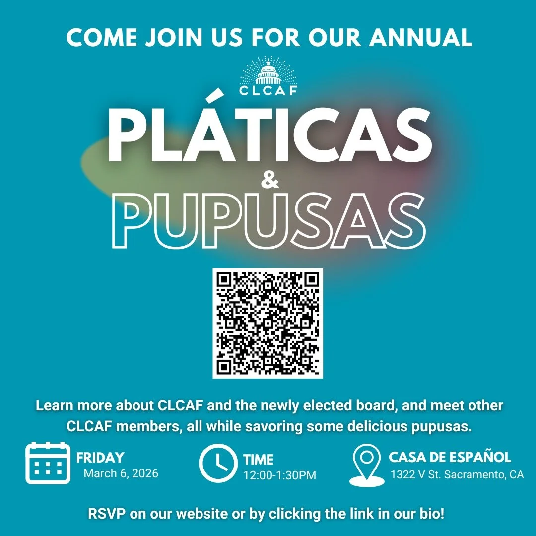 Come join us for our annual Platicas &amp; Pupusas event 12:00pm, March 6th, 2026, at Casa De Espańol! 💃

Learn more about the CLCAF and the newly elected board, and meet other CLCAF members, all while enjoying delicious pupusas.  RSVP in the link o