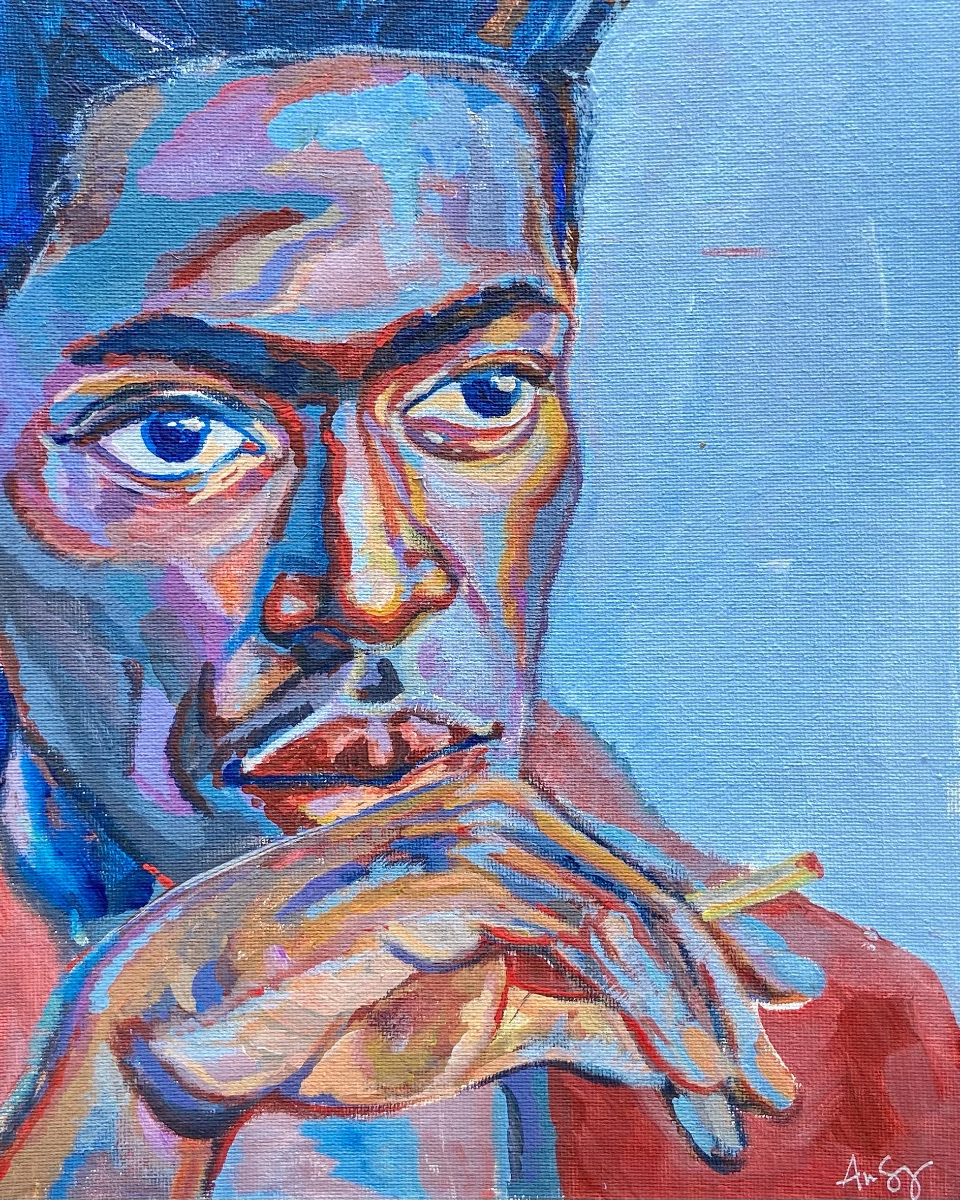 Blues - Oil on canvas board - 8" x 12"