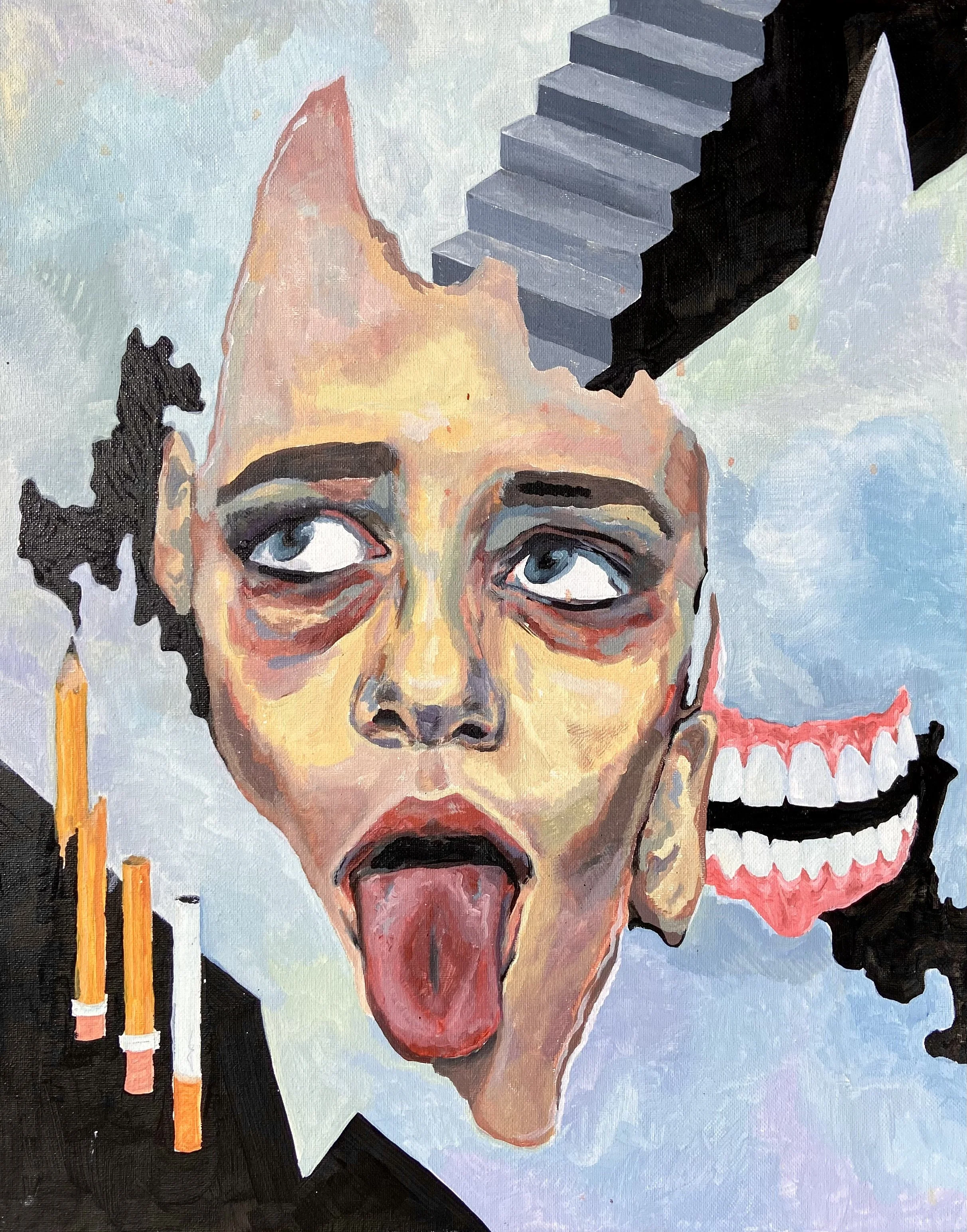 Inputs - Acrylic on canvas - 16" x 20"