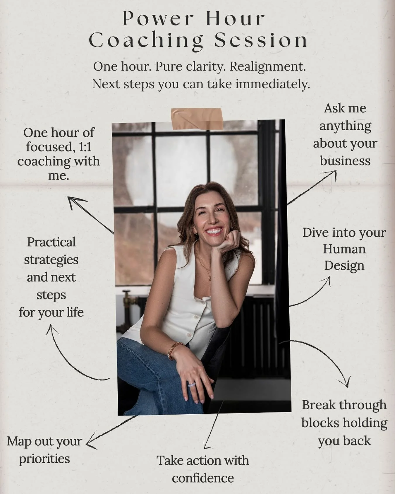 I literally never do this&hellip; and definitely not at this price point!

I opened up my schedule for 1:1 Power Hour coaching. 
A full hour to start exploring, expanding and stepping into what&rsquo;s next

Ask me anything about your business, Human