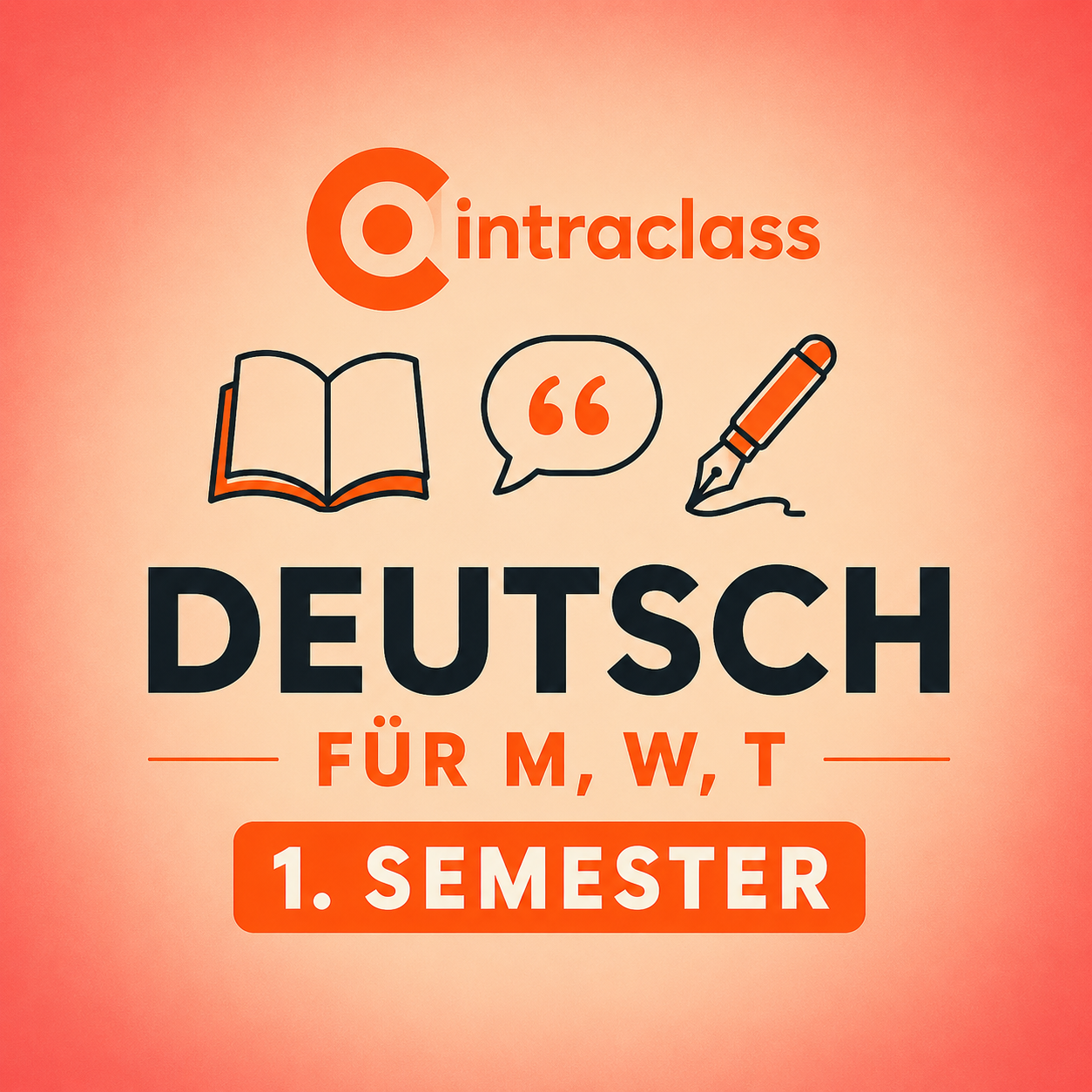 Deutsch-Kurs für das 1. Semester (nur Anmeldungsgebühren)