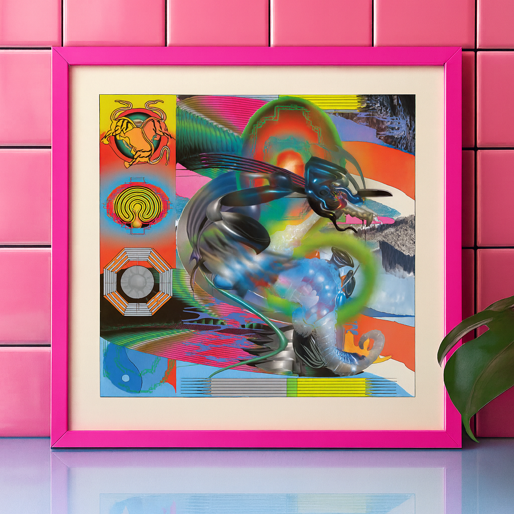 Psychedelic Art Meets Neon Pink Tiles.png