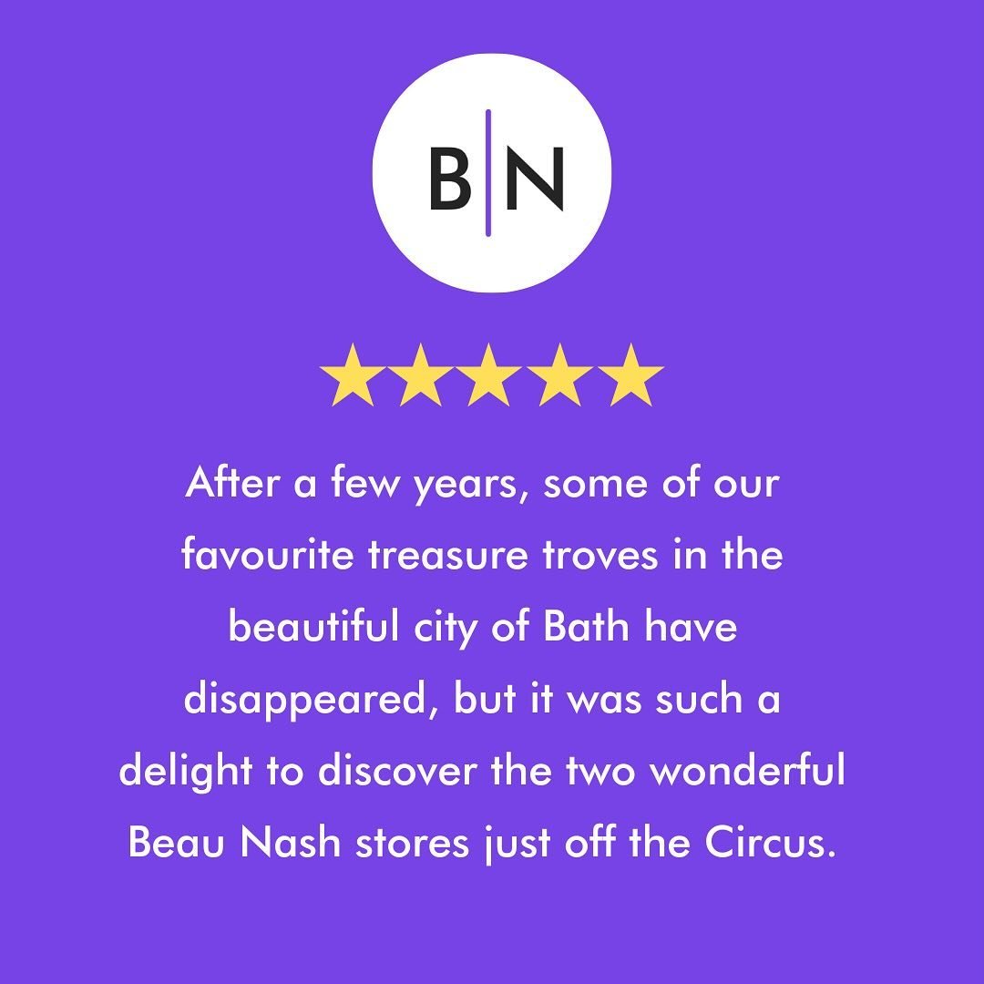BATH USED TO BE FILLED WITH TREASURE TROVES&hellip; and we are trying to bring back the good ol&rsquo; independent feel of the city through our two antique shops. We are so delighted to receive this recent review and we hope there will be more treasu