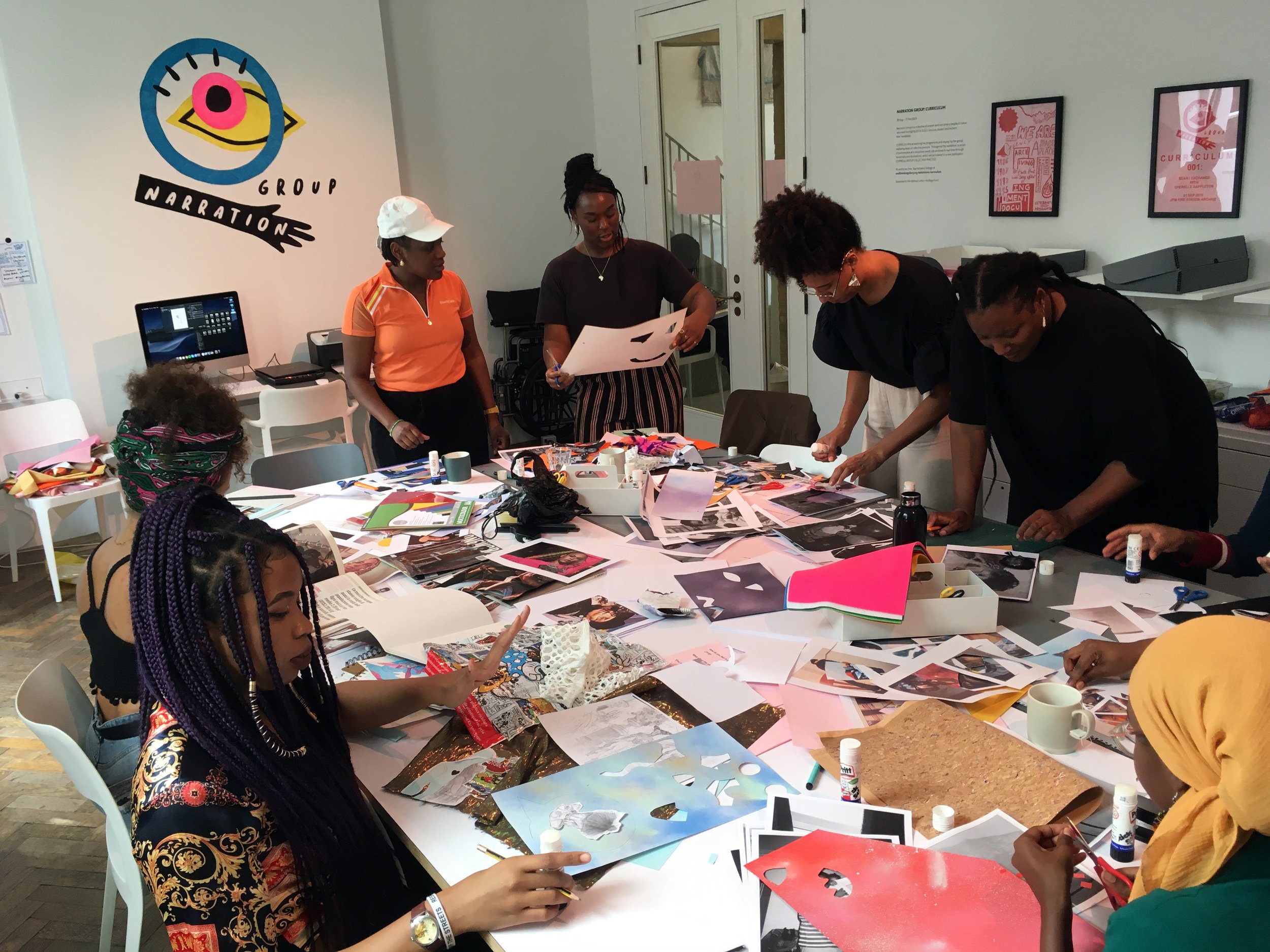 Scan/Exchange collage making workshop with art collective, Narration Group 2019