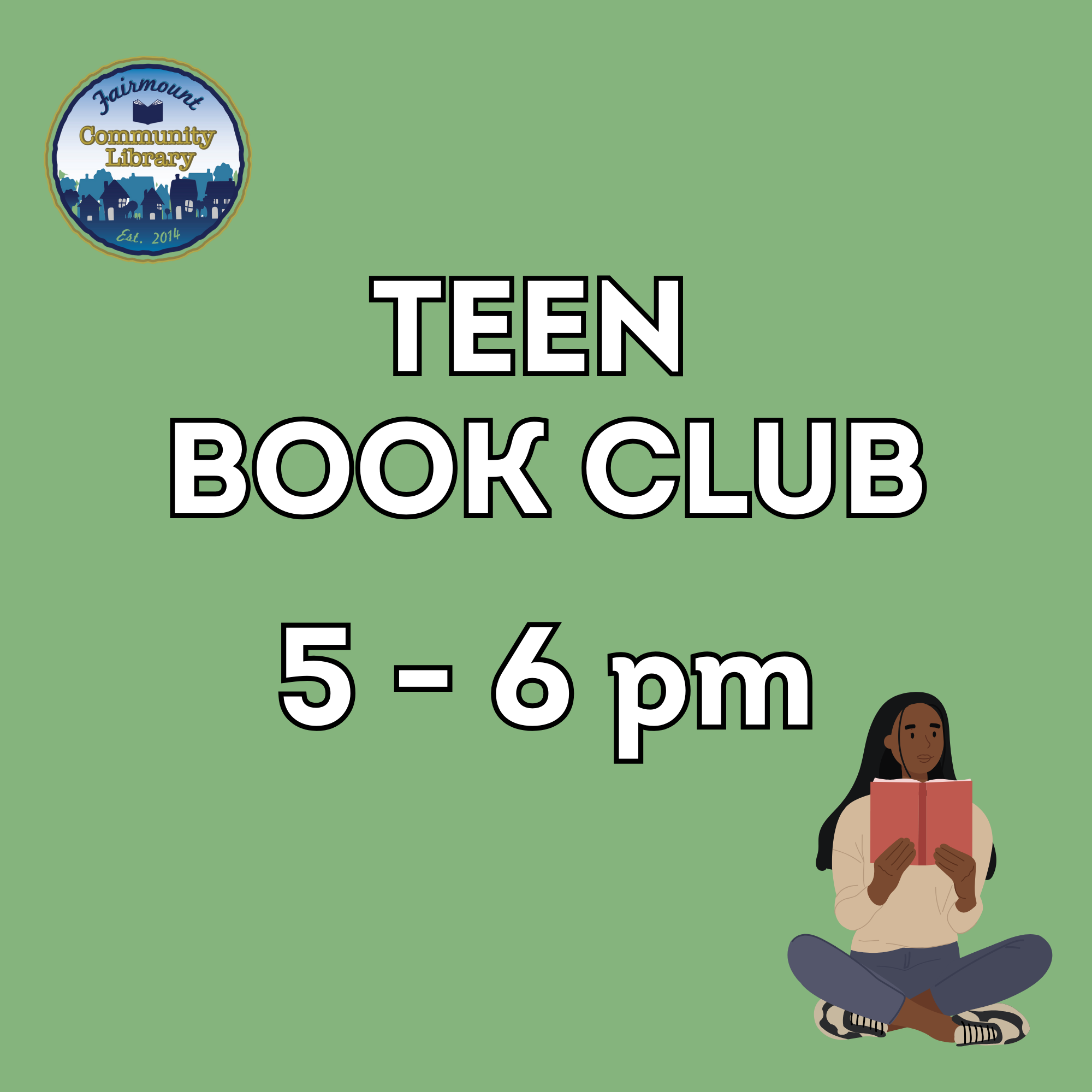 Teen Book Club 4th Wednesdays