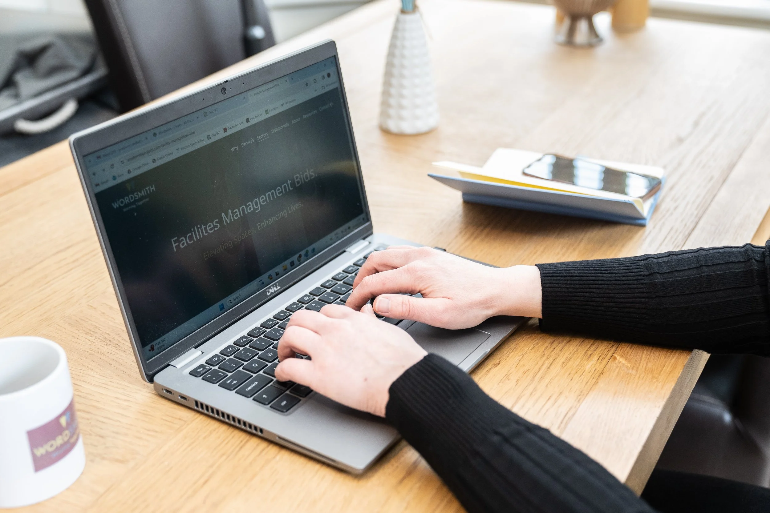 Image of Wordsmith Projects website Experienced Bid Writing consultants to grow your business