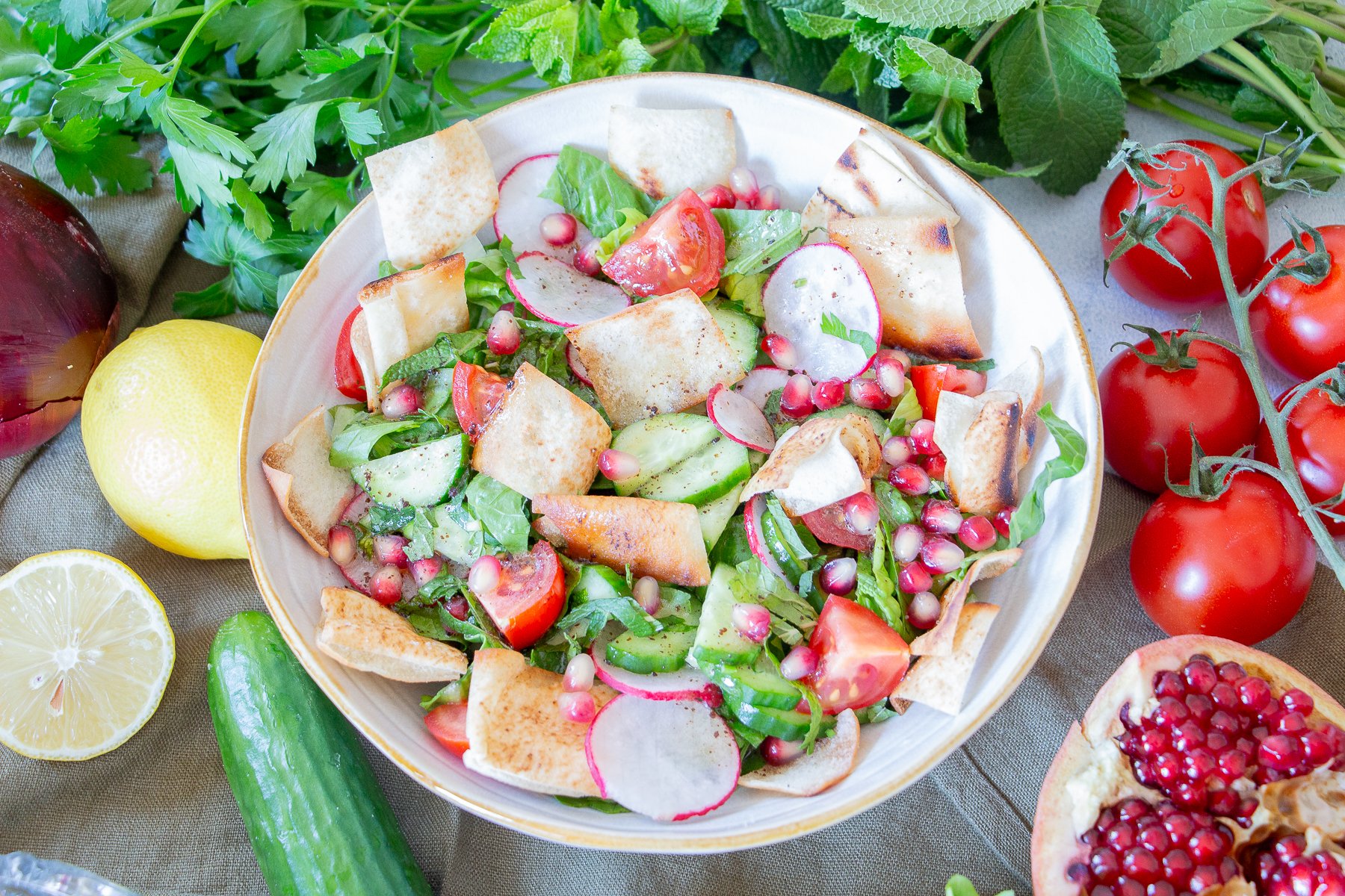 Veganes Fattoush