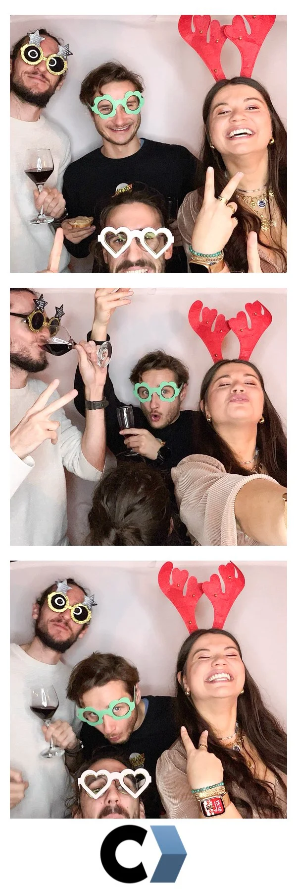  Strip photobooth personnalisé avec logo d'entreprise pour un événement corporate à Grenoble 