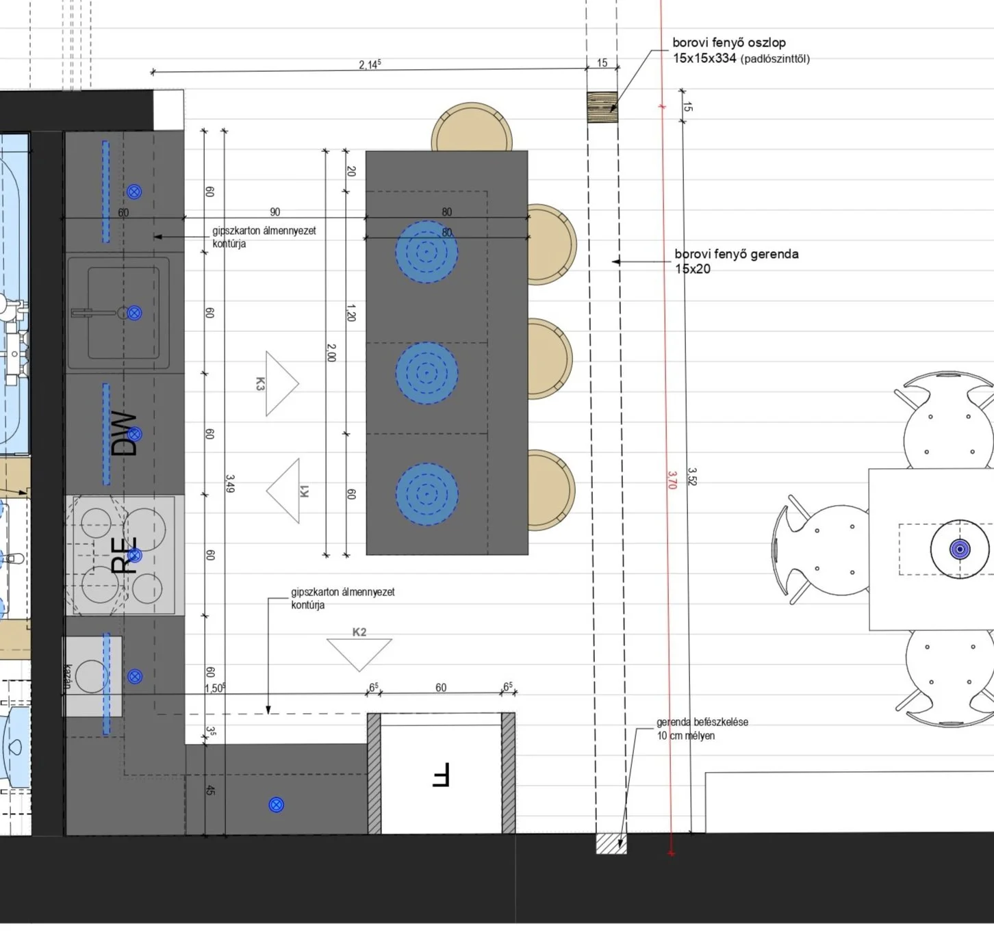 blackdesign belsőépítészet konyhaterv