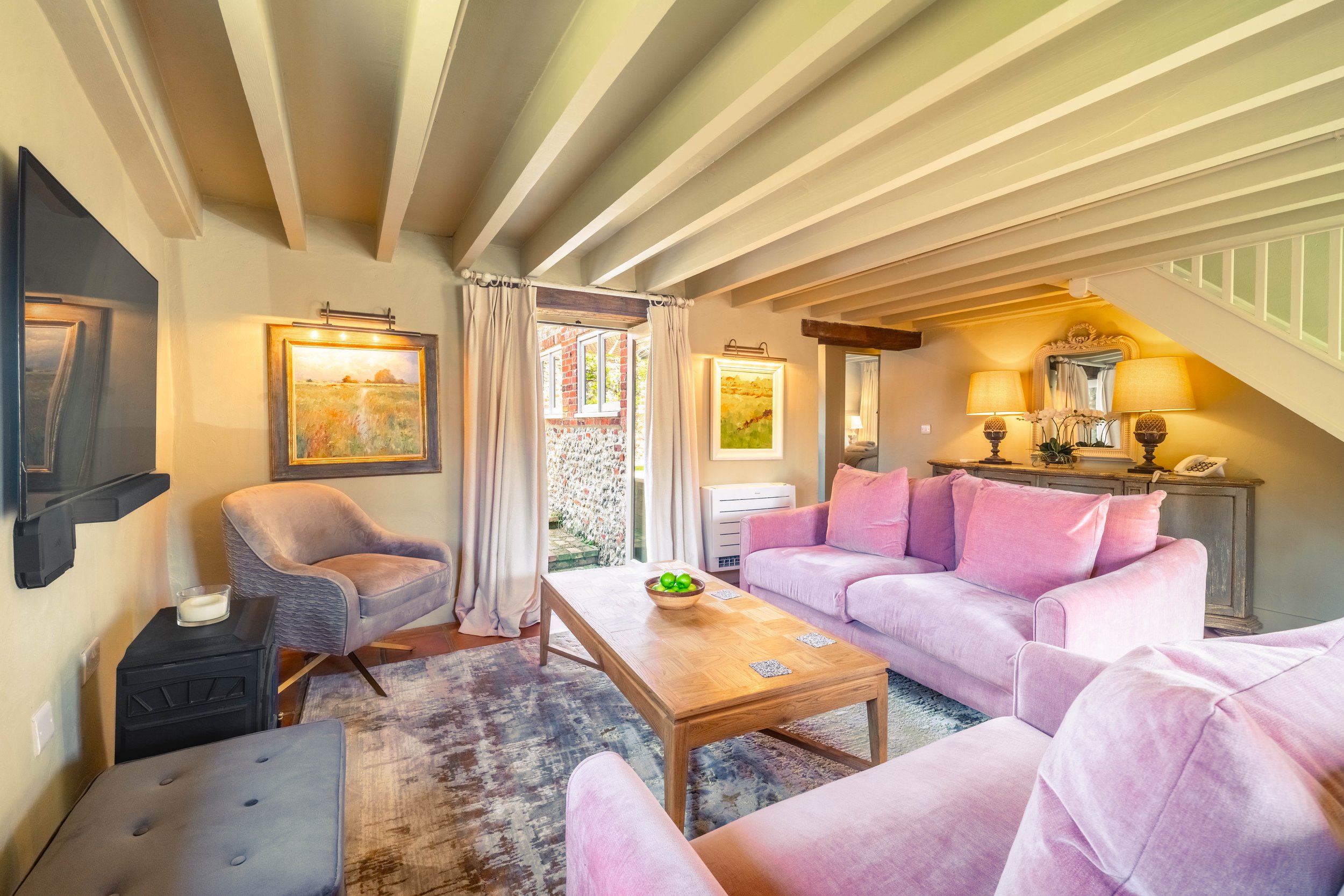 Our Cottage in Langham has a stylish cosy lounge with Sky Q and Sound Bar
