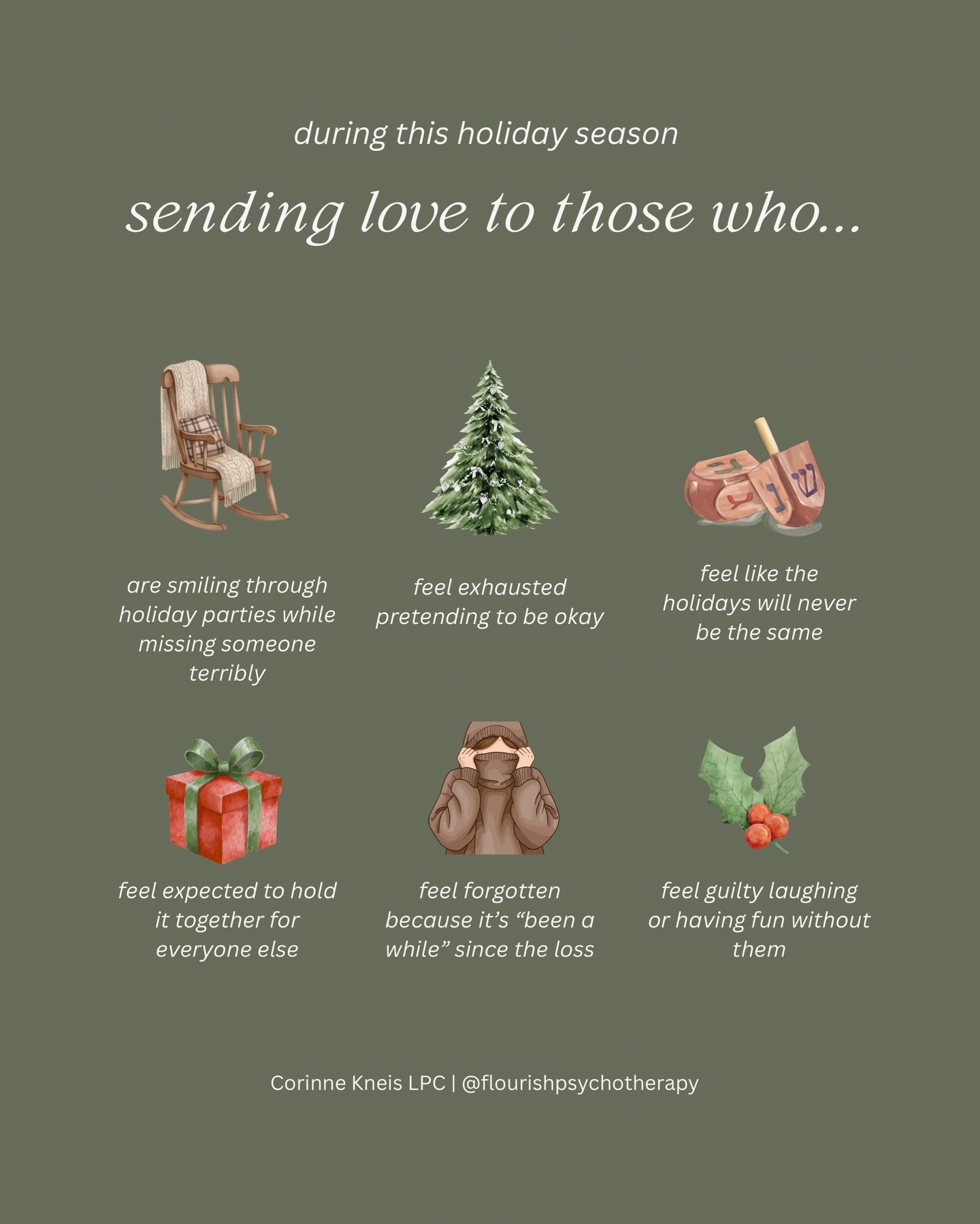 grief doesn&rsquo;t pause for the holidays. if anything, it can make the pain even sharper. 

please remember&mdash; your feelings are valid, your person is still missed, and you&rsquo;re allowed to navigate this season however you need to.

if you&r