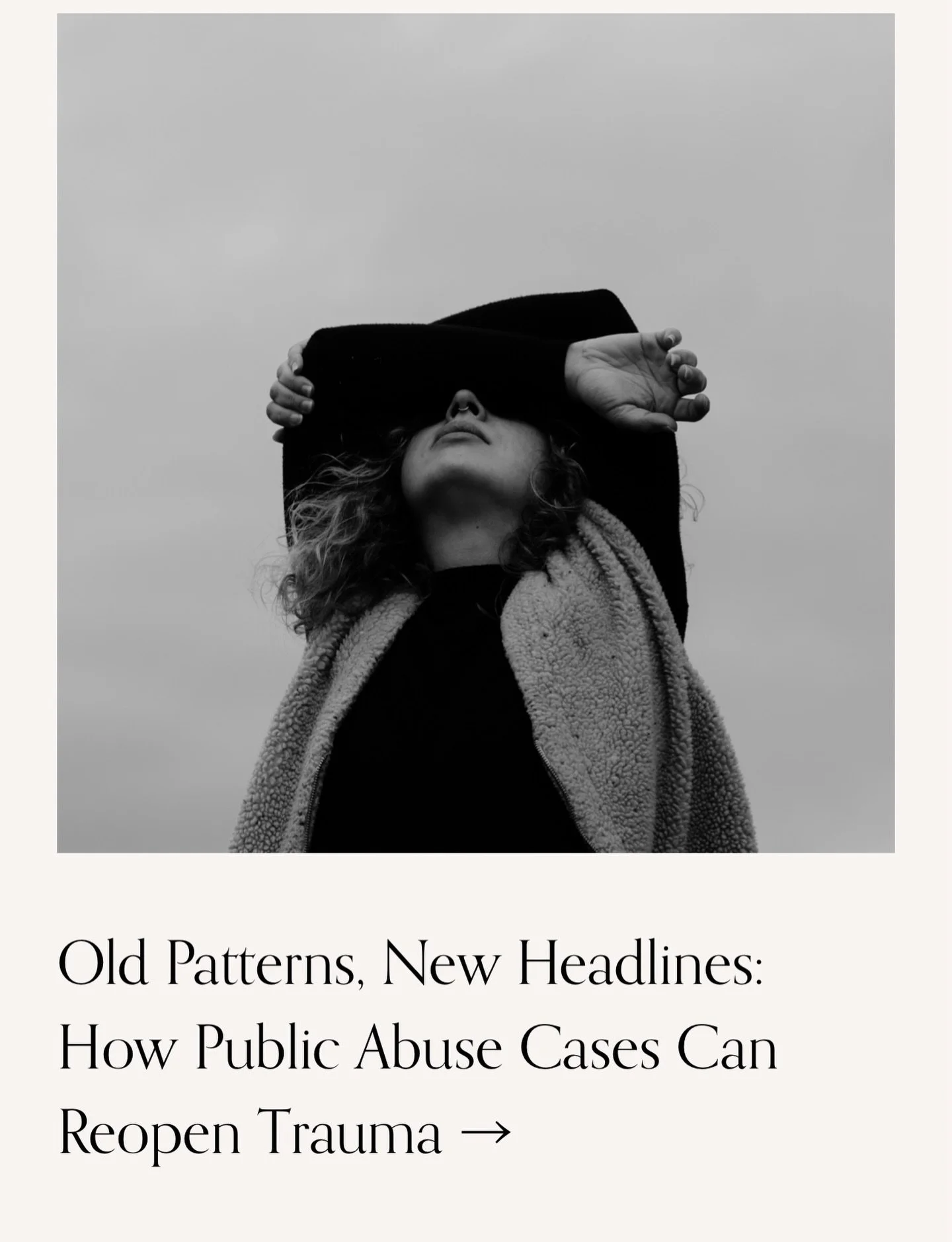 It&rsquo;s understandable if the recent headlines have your body feeling on edge, flooded, or shut down.

For many survivors (and even highly sensitive nervous systems), high-profile abuse cases can be highly dysregulating, often reactivating old sur