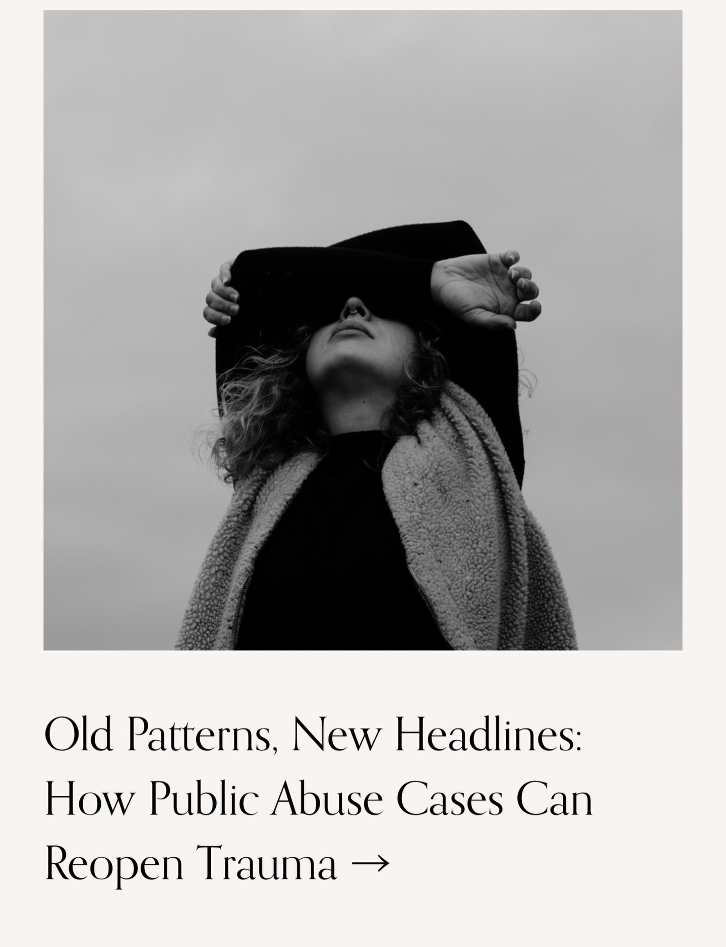 It&rsquo;s understandable if the recent headlines have your body feeling on edge, flooded, or shut down.

For many survivors (and even highly sensitive nervous systems), high-profile abuse cases can be highly dysregulating, often reactivating old sur