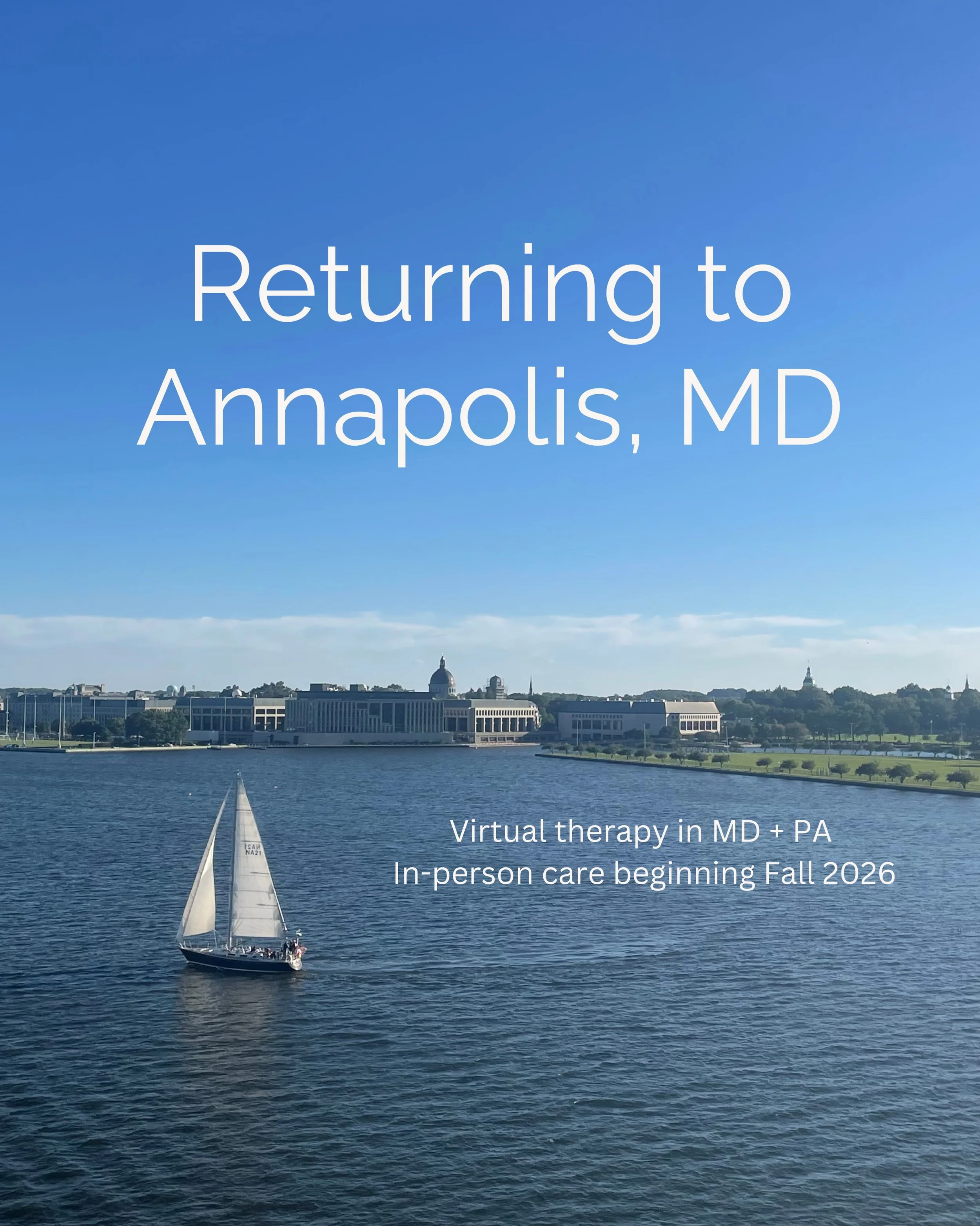 After several years in Philadelphia, I&rsquo;m feeling grateful to share that Flourish Psychotherapy is returning to Annapolis, Maryland. 🌊

Annapolis is where Flourish first began, and it feels meaningful to be coming back to the place where this p