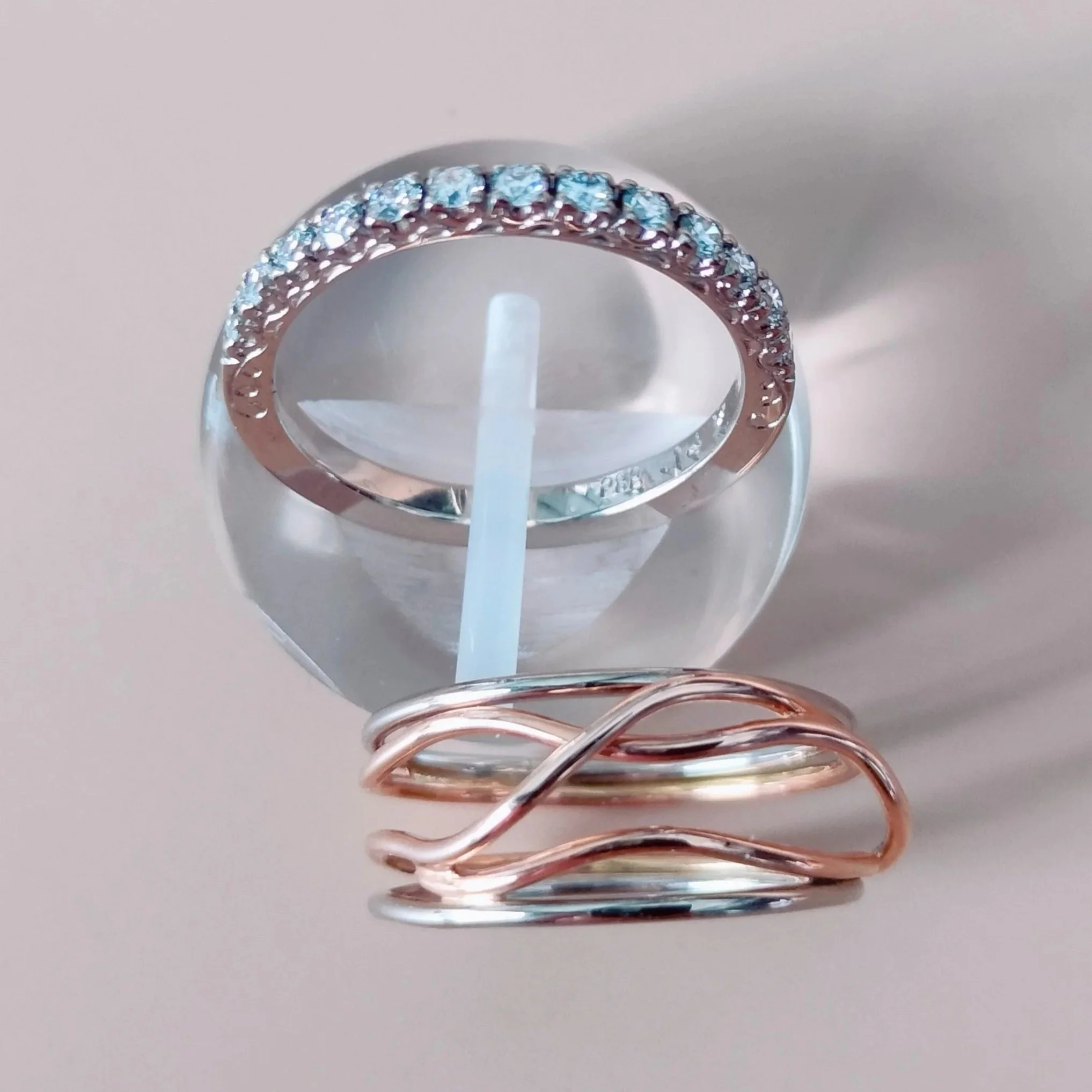 Gold Diamond interchangeble alliance ring