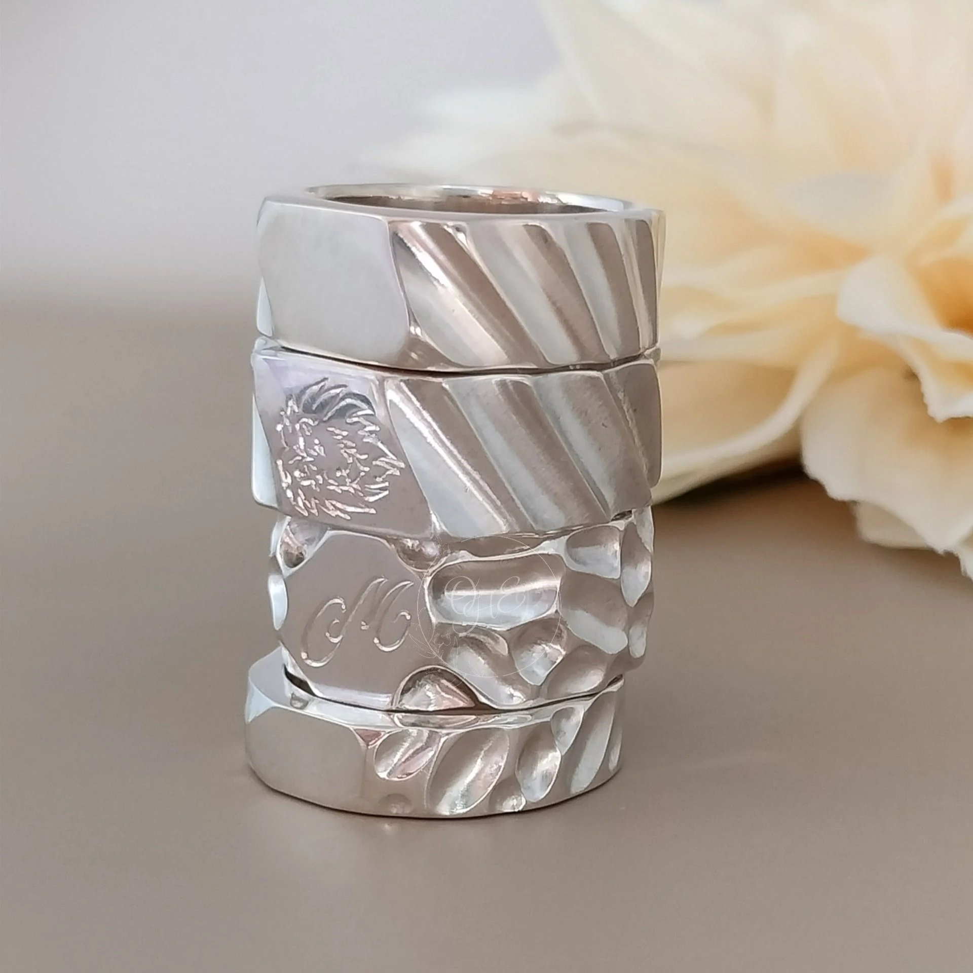 Handmade and engraved signet rings by OrfaHandEngraving