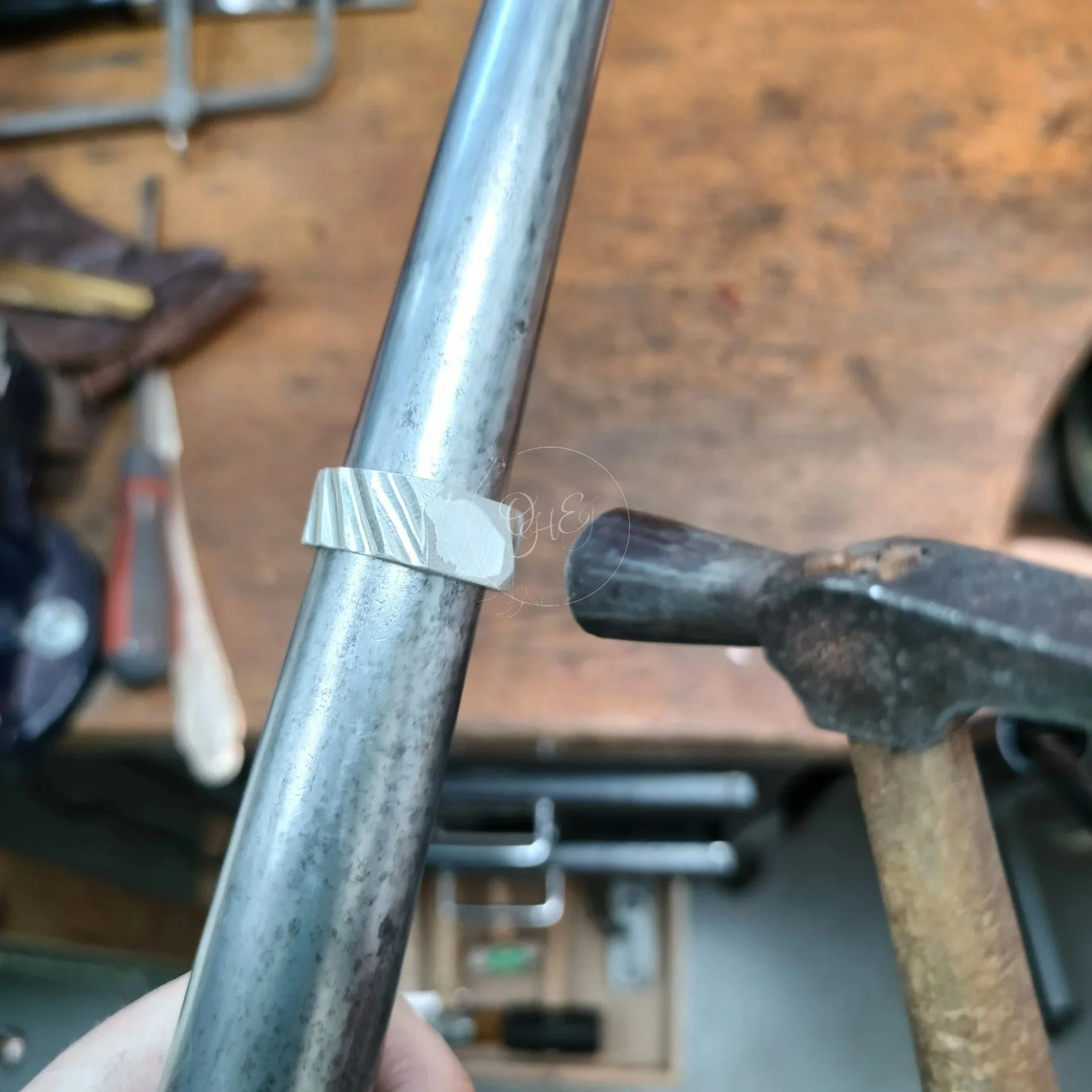 Making of a signet ring in sterling silver by OrfaHandEngraving