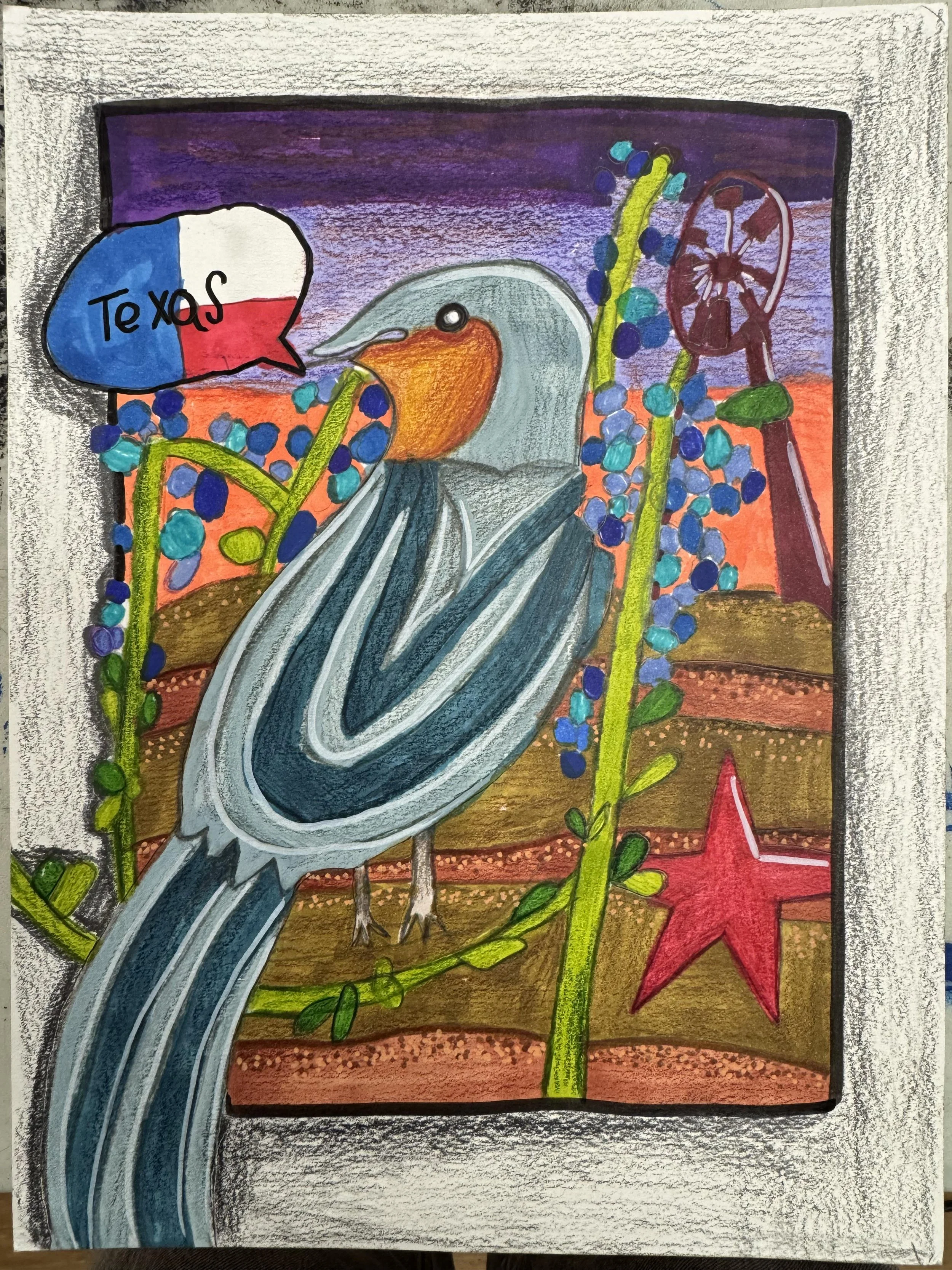 Zoey| Marker, Color pencil on paper | Kindergarden 