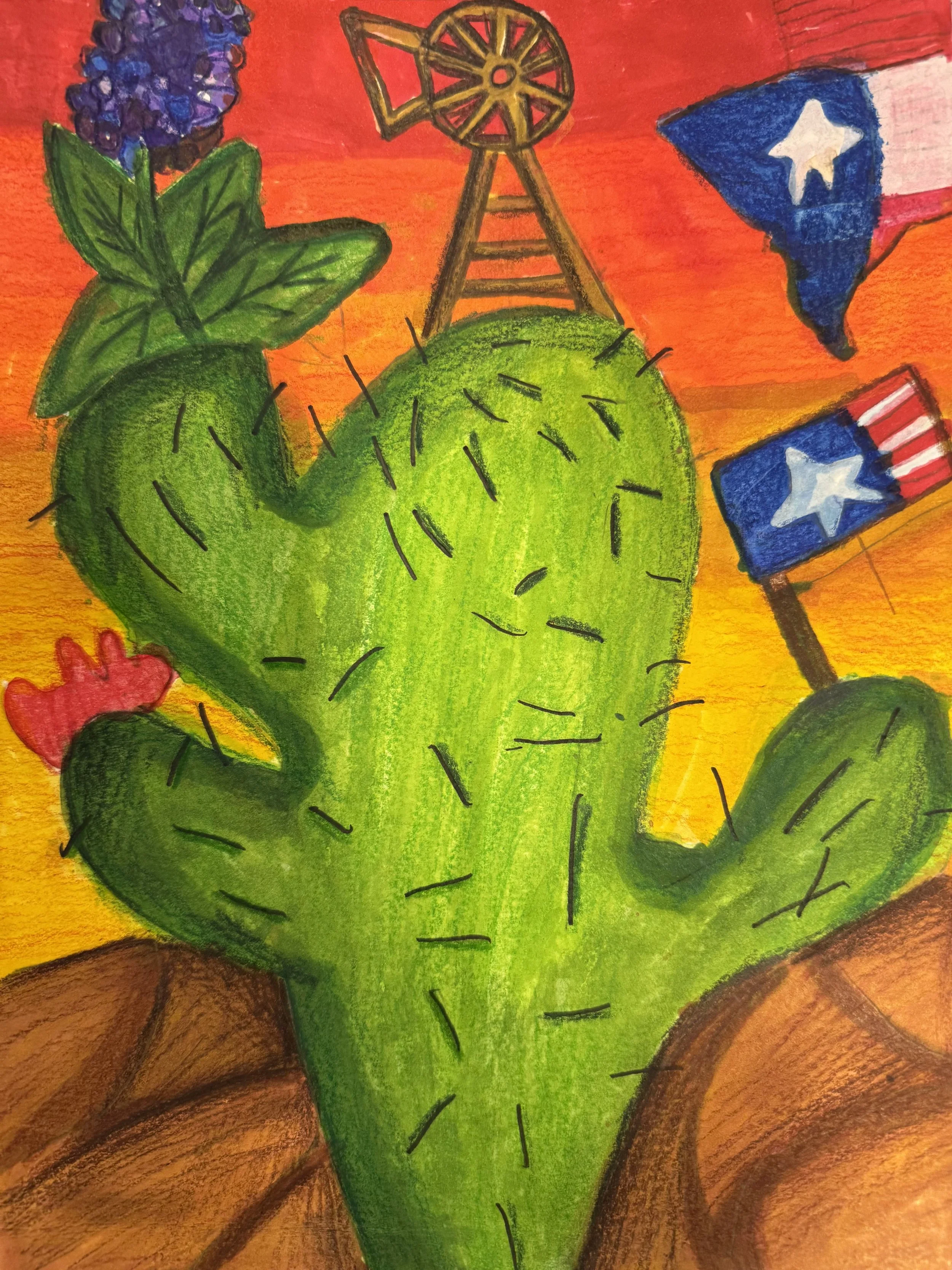 Logan| Marker, Color pencil on paper | 2nd Grade