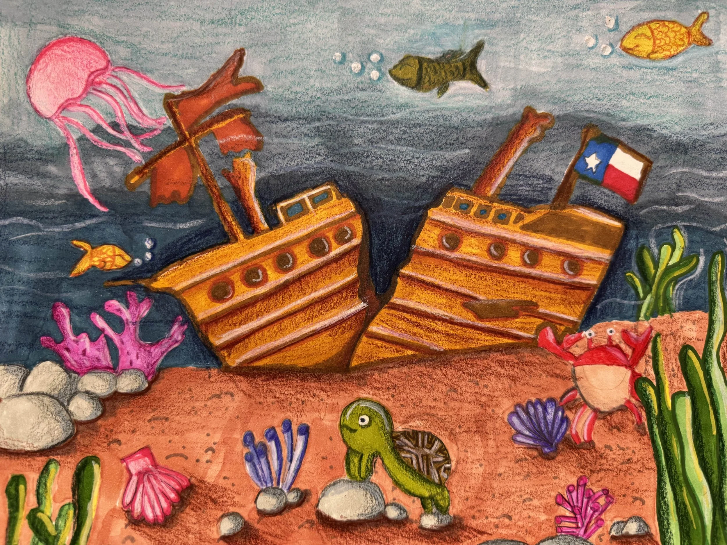 Iris| Marker, Color pencil on paper | 2nd Grade