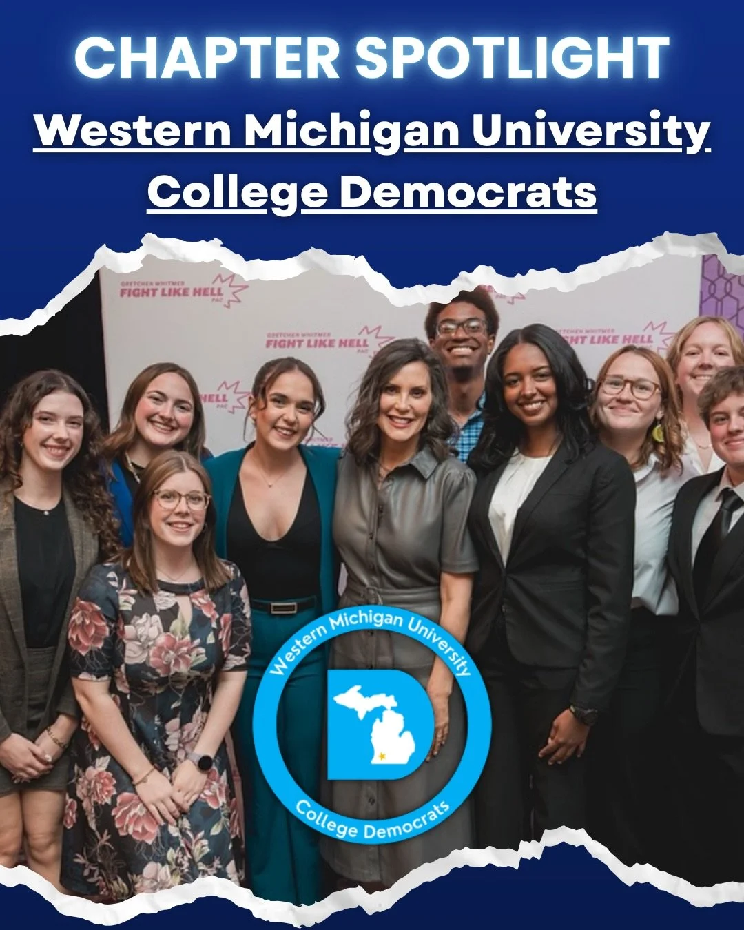 Chapter Spotlight with @wmucollegedemocrats , thank you for your continuous work! 💙