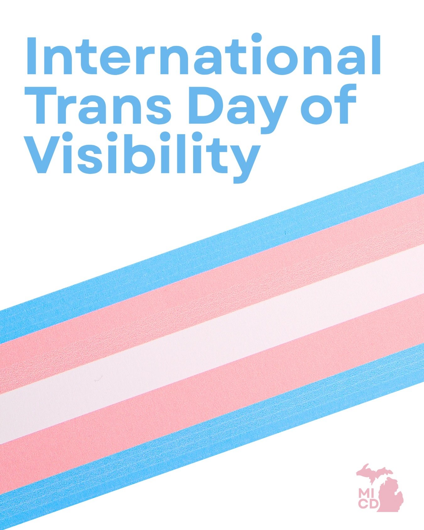 Happy International Transgender Day of Visibility! Today serves as a reminder of the progress that has been made and the importance of amplifying the voices of the Trans community. Trans rights are human rights🏳️&zwj;⚧️
