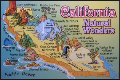 Map of California's Natural Wonders