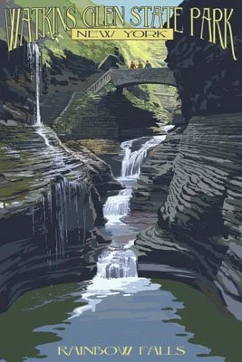 Rainbow Falls at Watkins Glen State Park