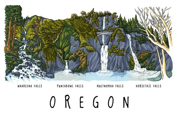 Oregon's Waterfall Montage