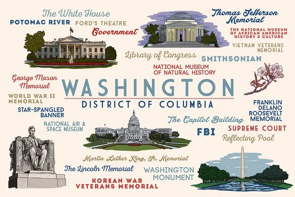 Washington DC Typography + Icons