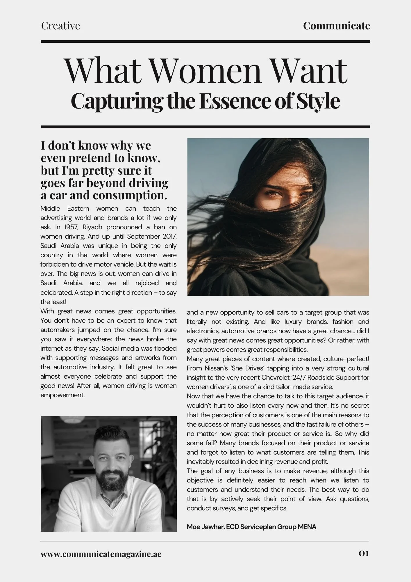 Featured Article in Communicate Magazine