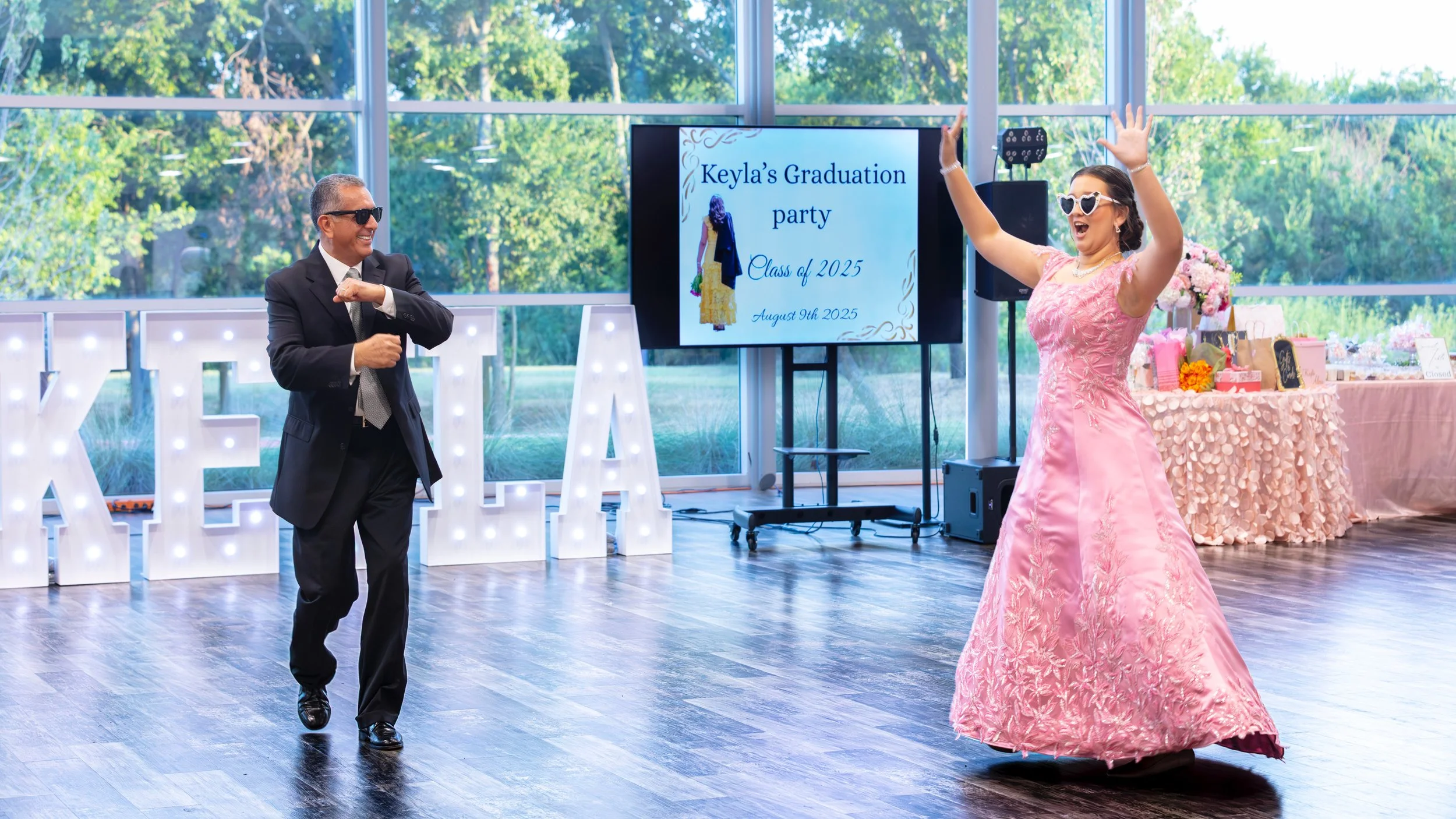 Graduation party celebration with dancing at The Grand View Mansfield event venue