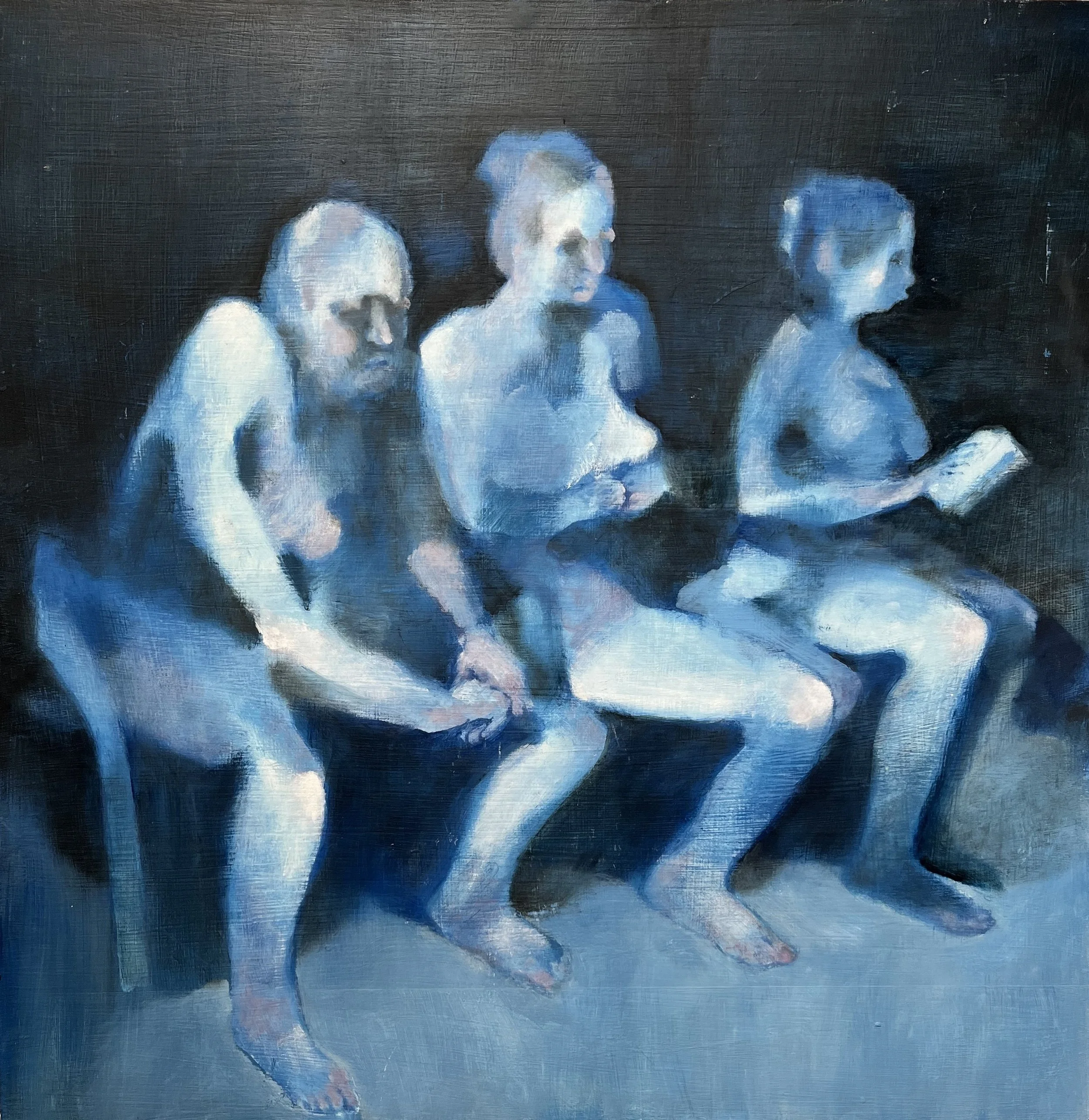 WAITING ROOM, Oil on board, 24x24 - 2010