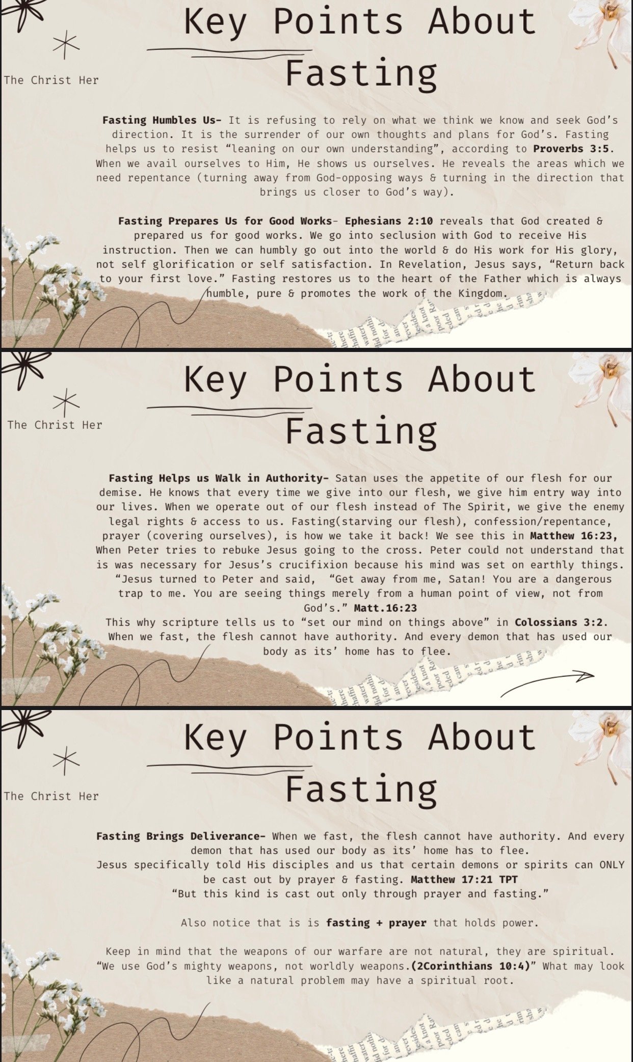 Key Points About Fasting 4-6
