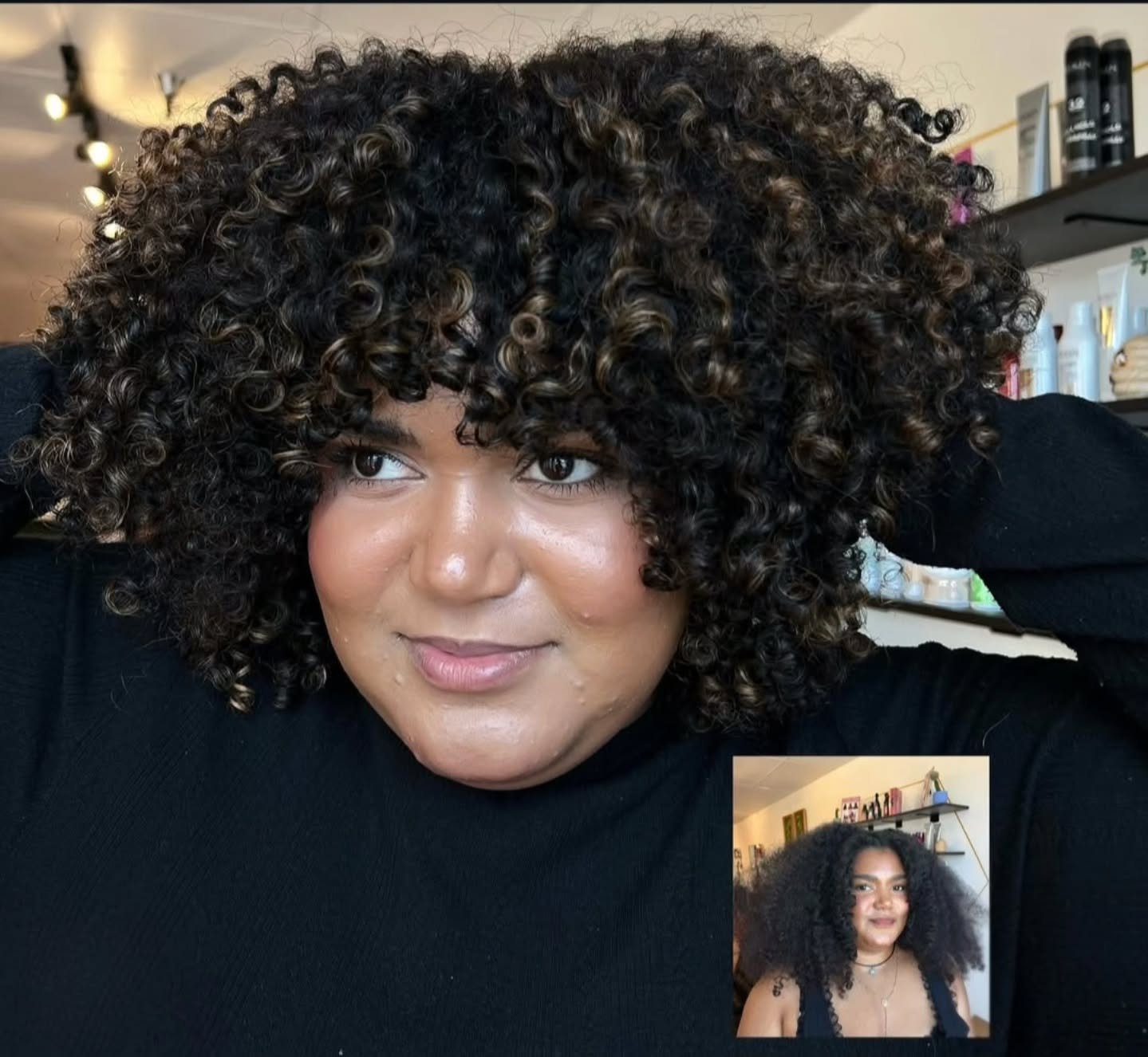 Soft pop of highlights by @sipesstudios 

&quot;What started as Kaylena's very first curly cut has now led to her third cut and first highlight appointment with me ❤️ it's such an honor to be the one to introduce clients to their first color experien
