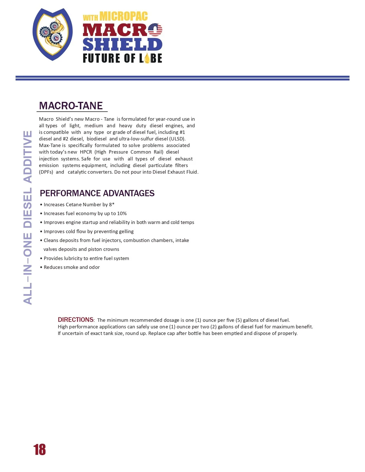 Macro-Tane Diesel Fuel Cetane Improver