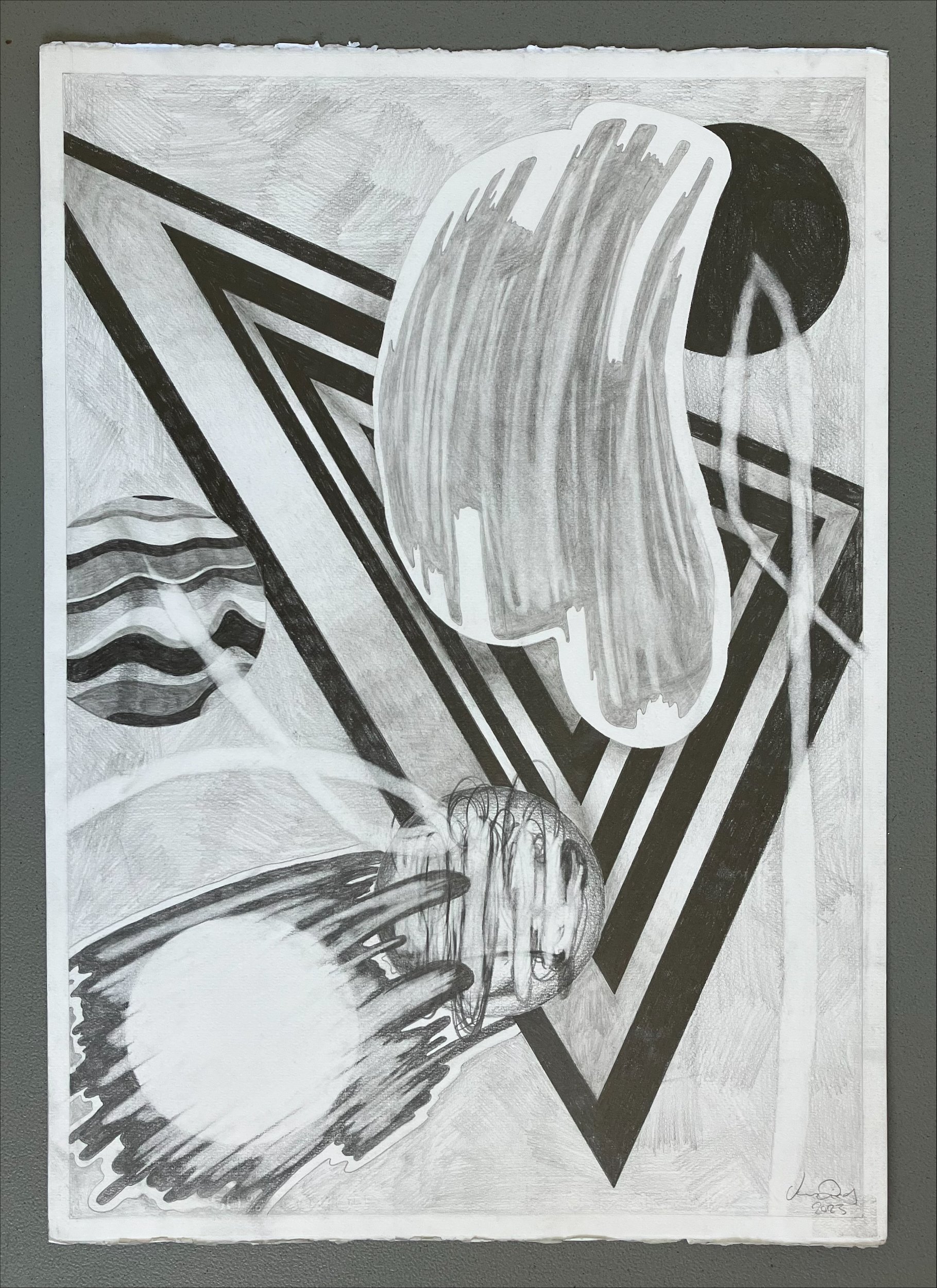 To Do List 2023, Graphite on Fabriano watercolour paper, 560x760mm