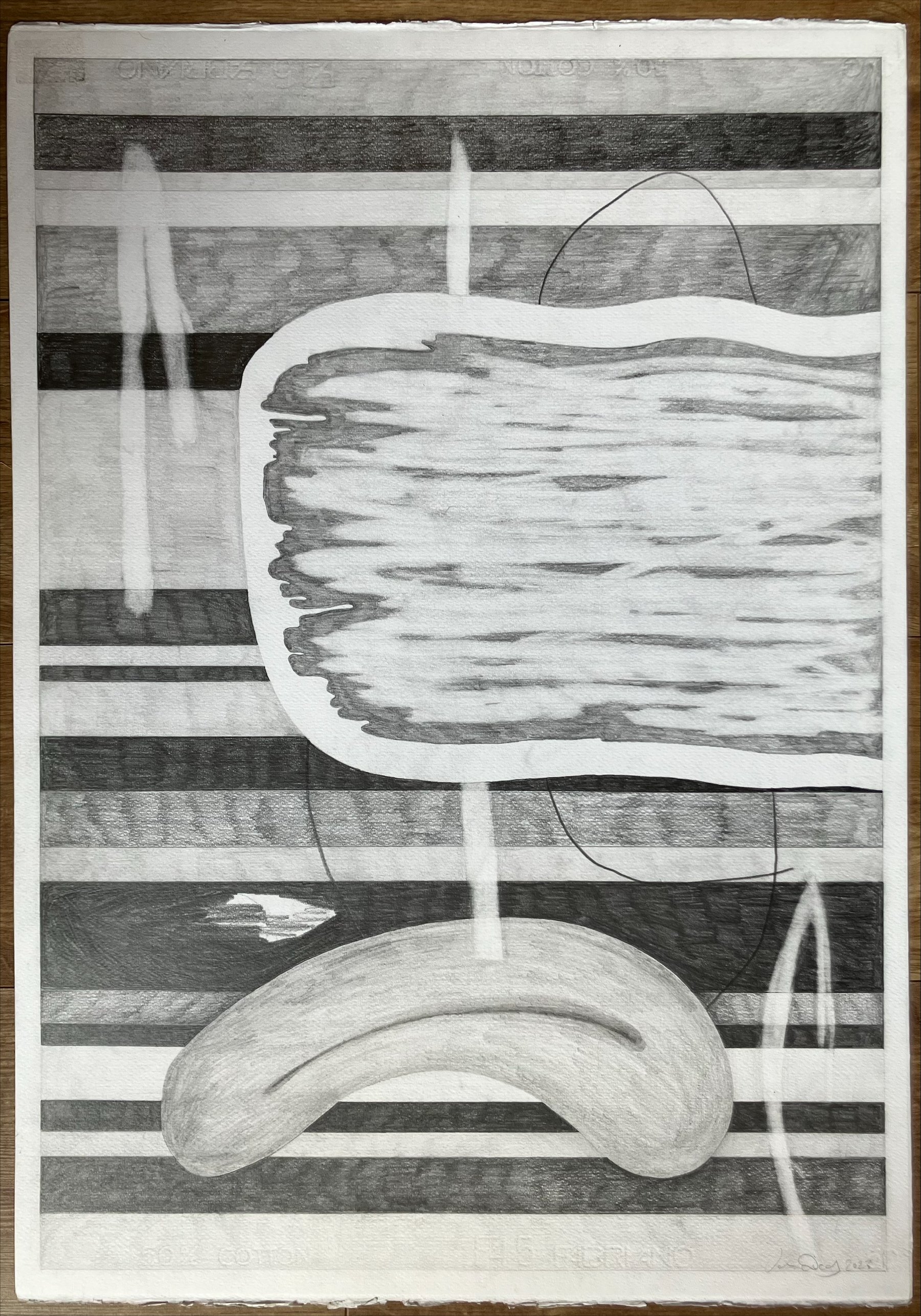 To Do List 2023, Graphite on Fabriano watercolour paper, 560x760mm