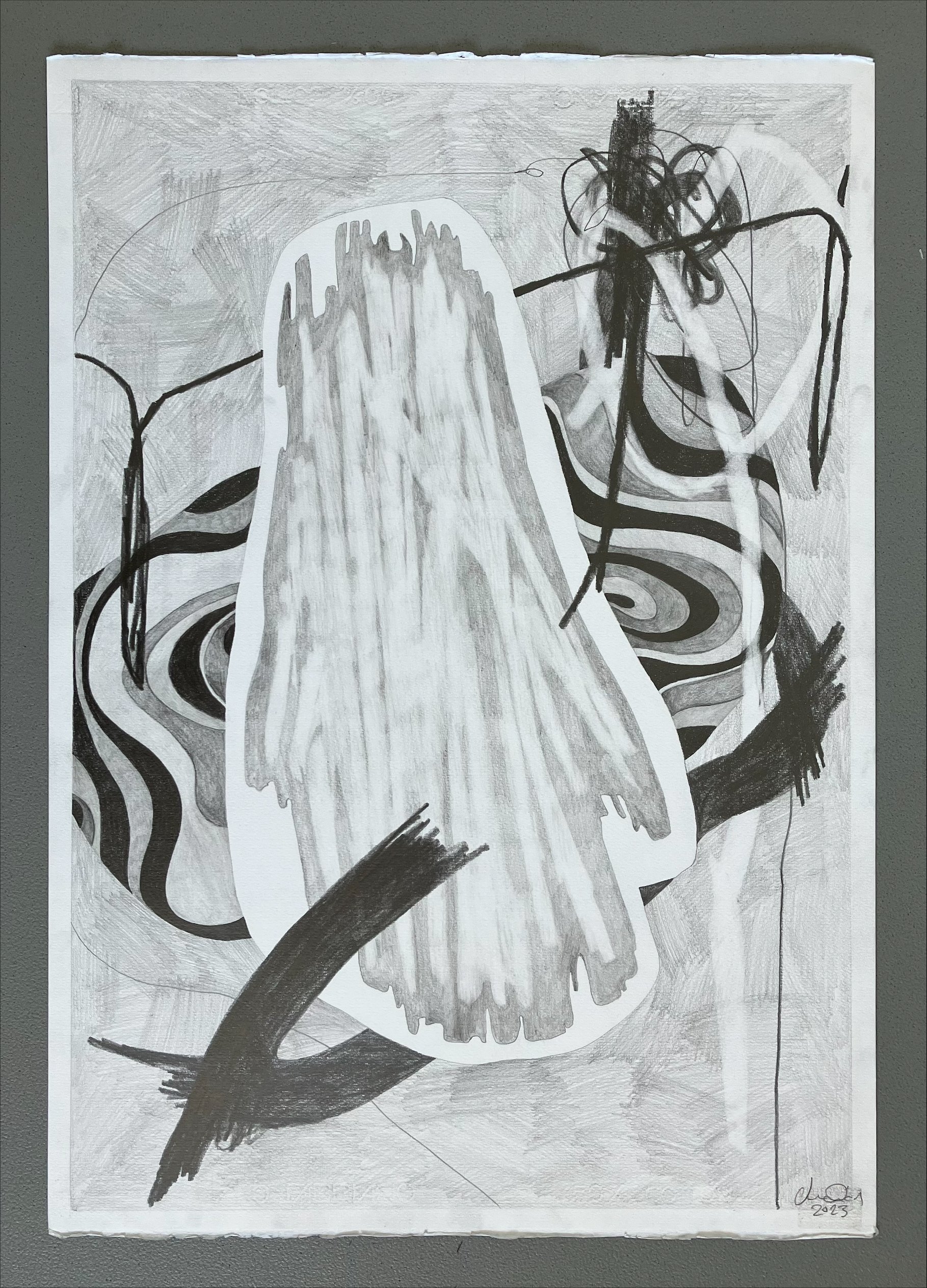 To Do List 2023, Graphite on Fabriano watercolour paper, 560x760mm