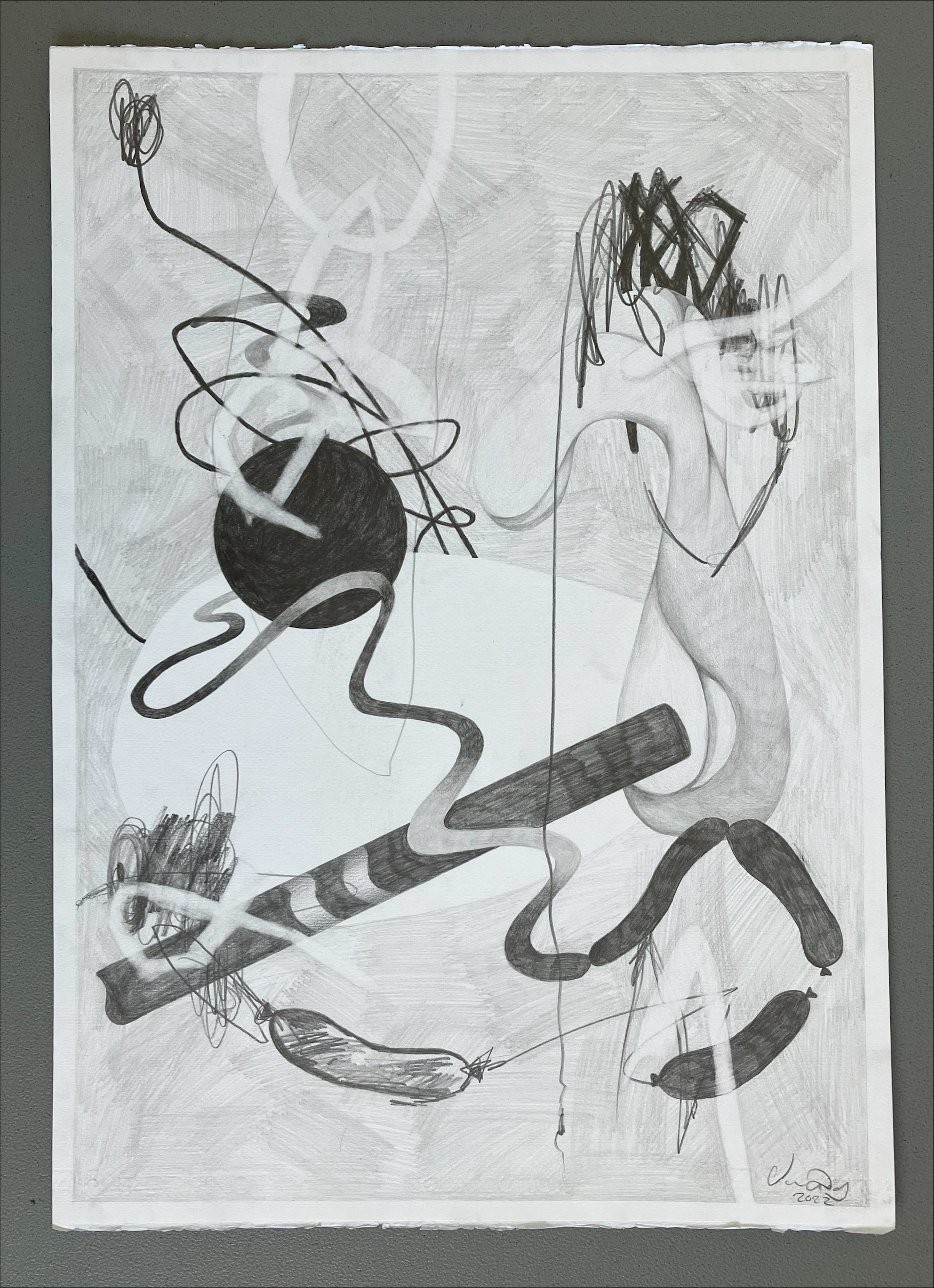 "To Do List 2023" Graphite on Fabriano watercolour paper 560x760mm