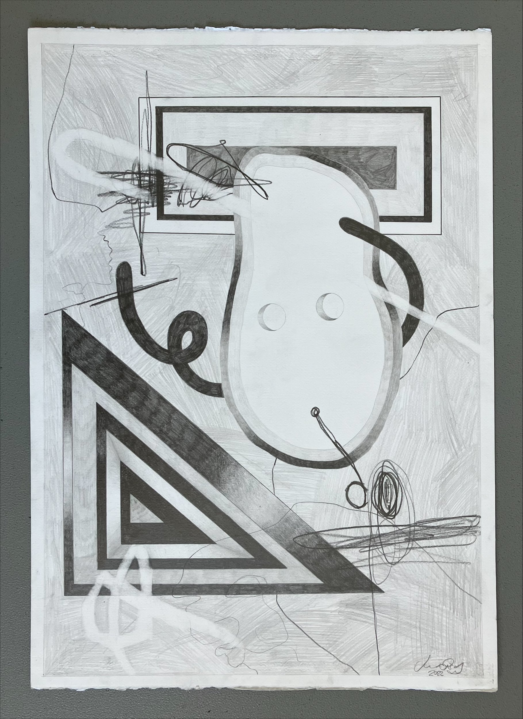 To Do List 2023, Graphite on Fabriano watercolour paper, 560x760mm